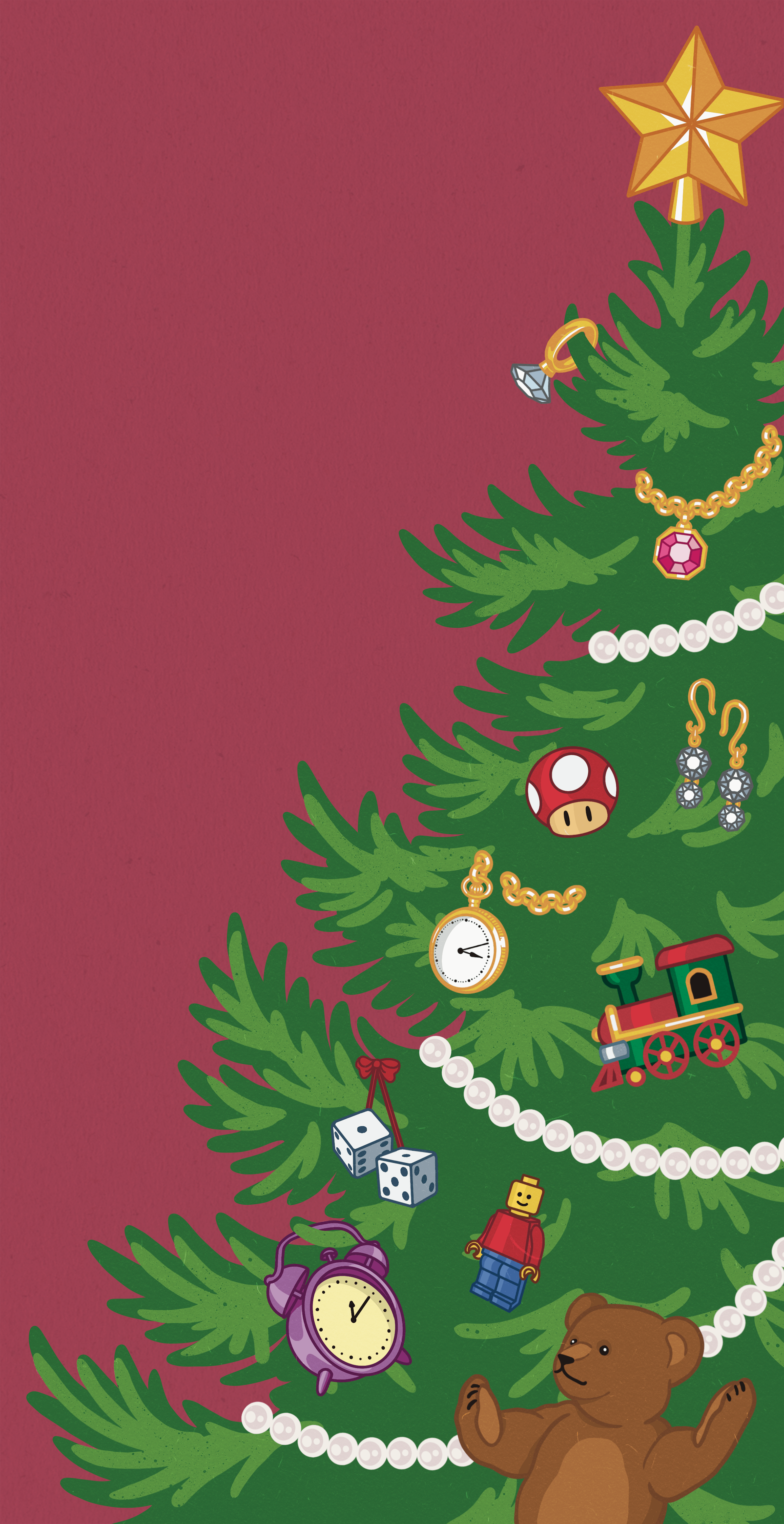 An illustration of a Christmas tree