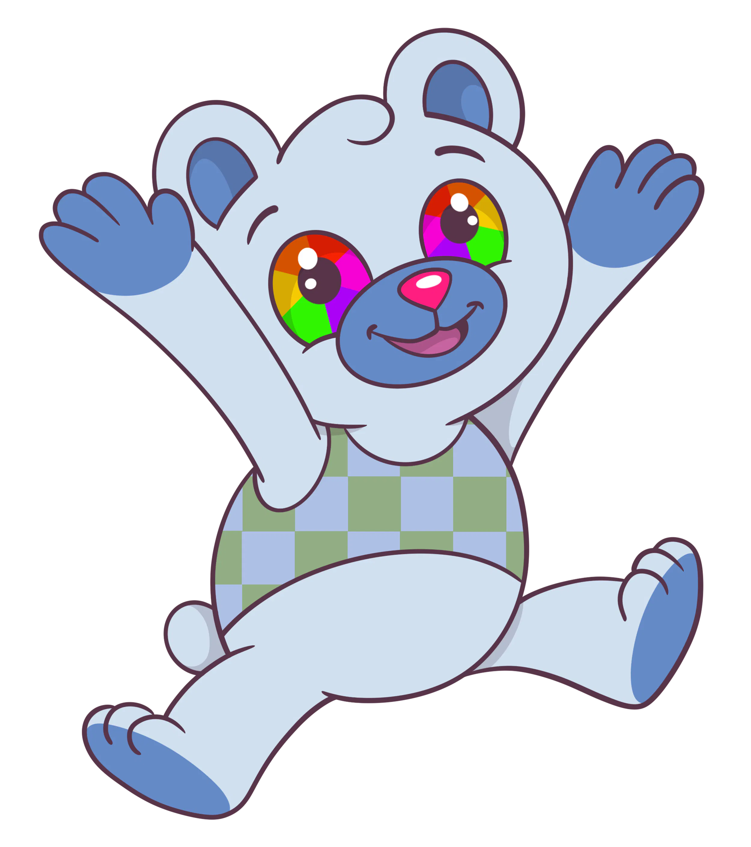 Illustrations of a jumping Lohtunalle mascot