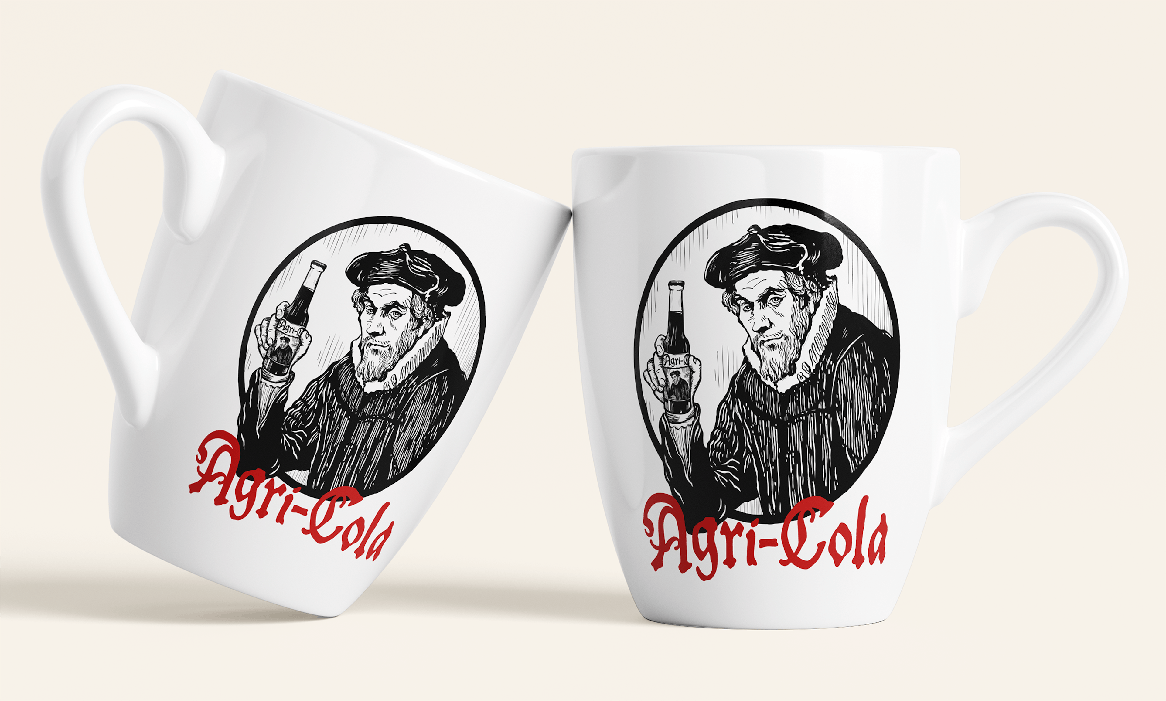 Two Agri-Cola mugs