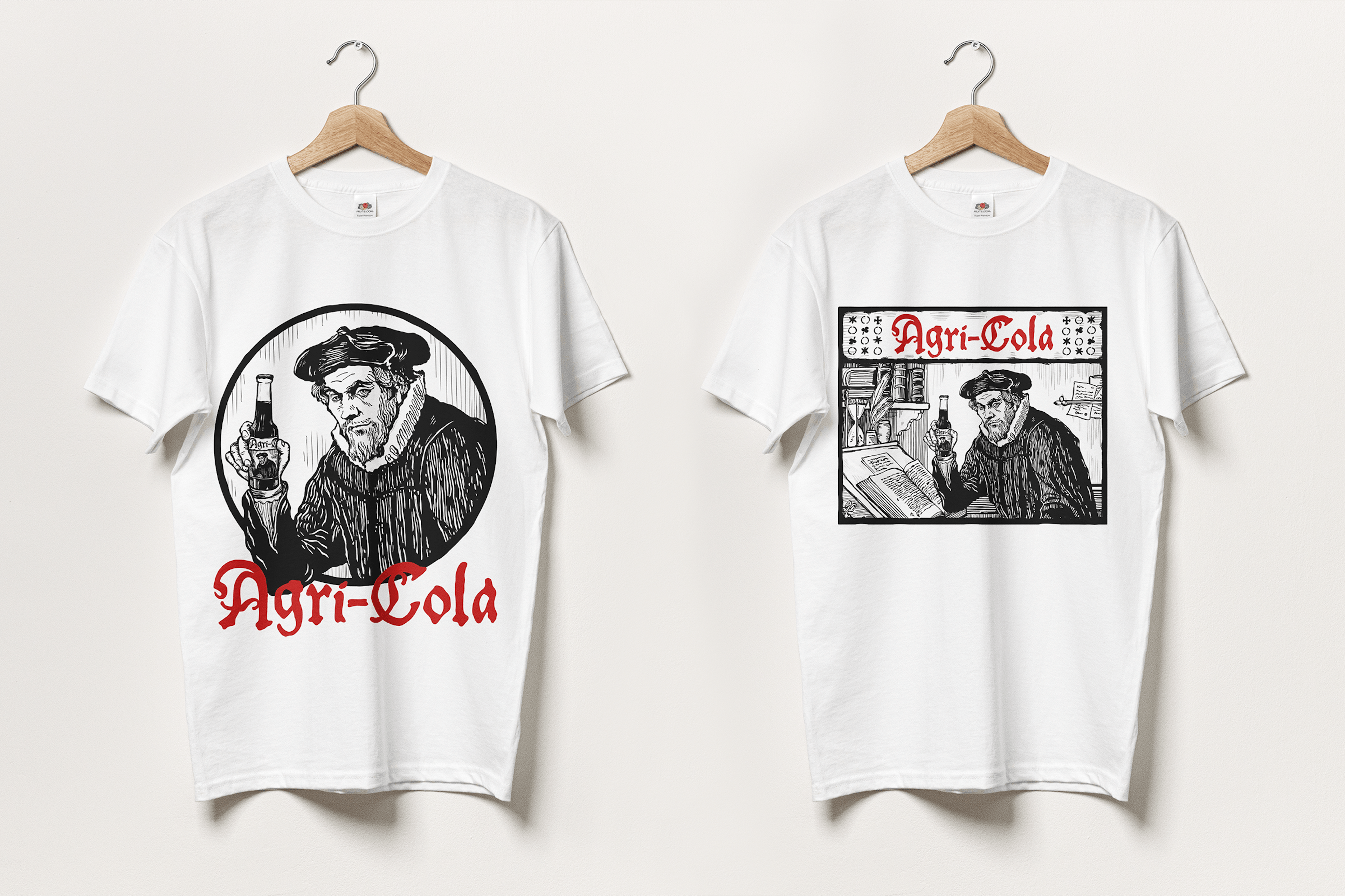 Two Agri-Cola t-shirts