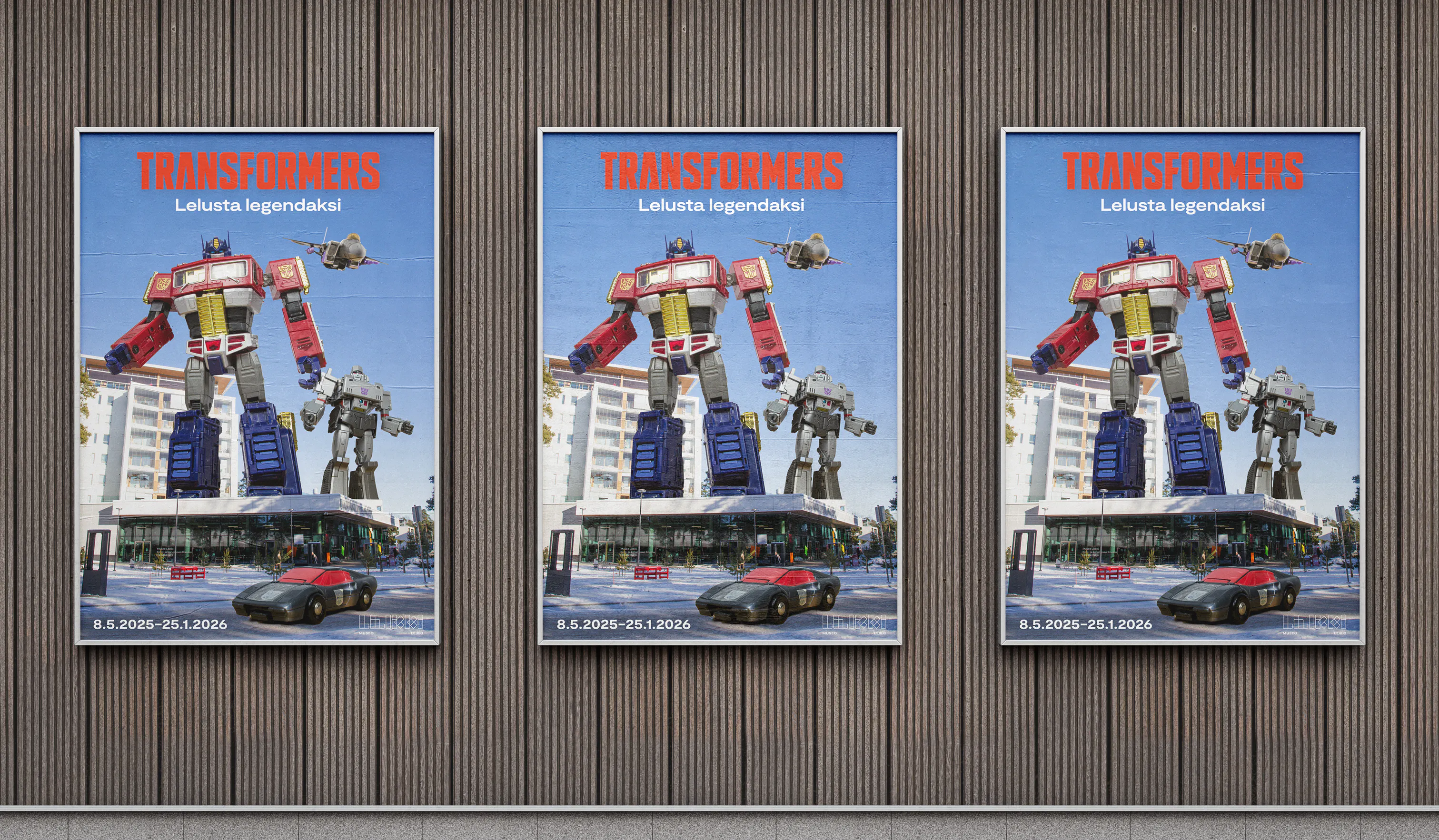 Transformers posters on the street