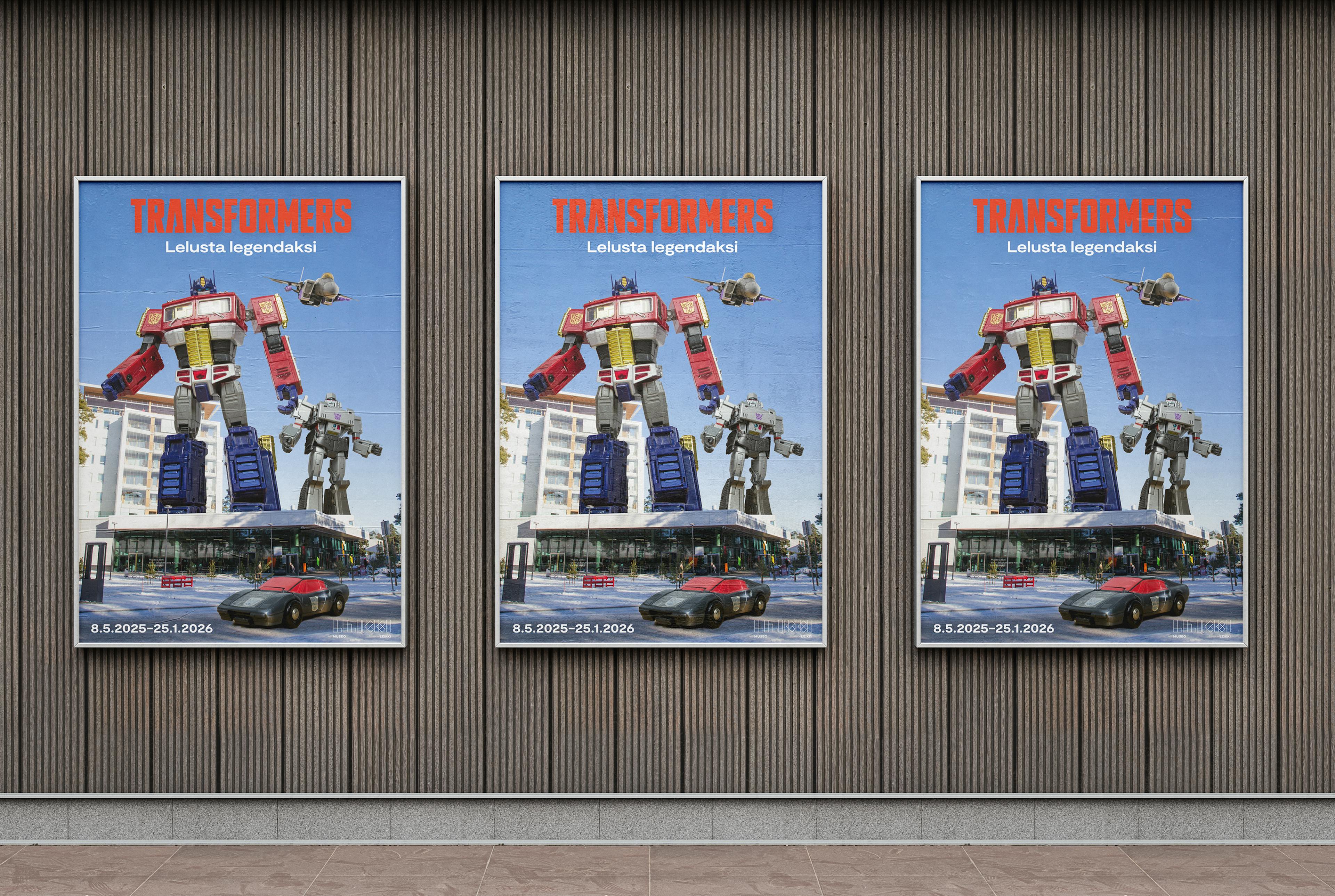 Transformers posters on the street