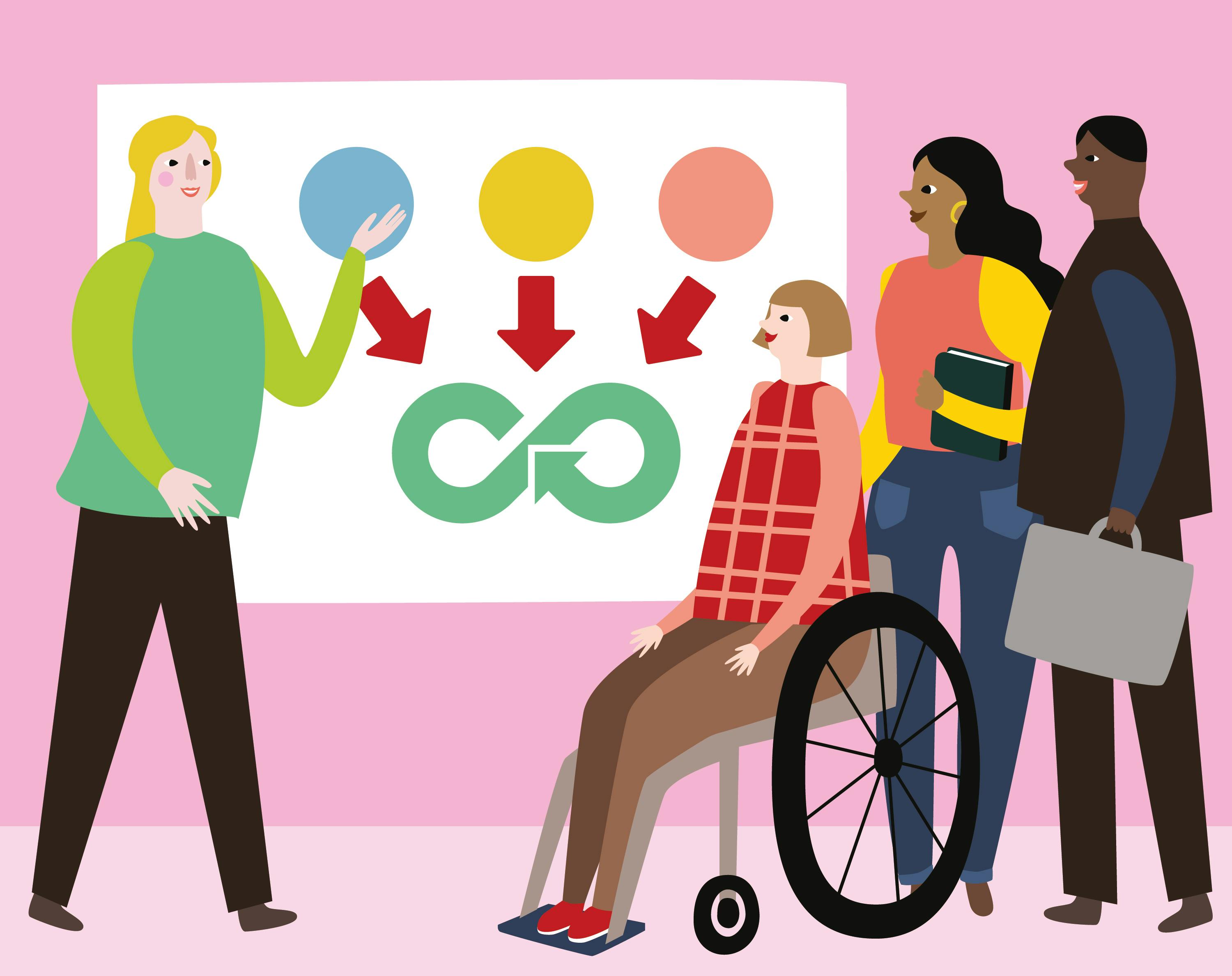 An illustration of an Yhteinen pöytä education event