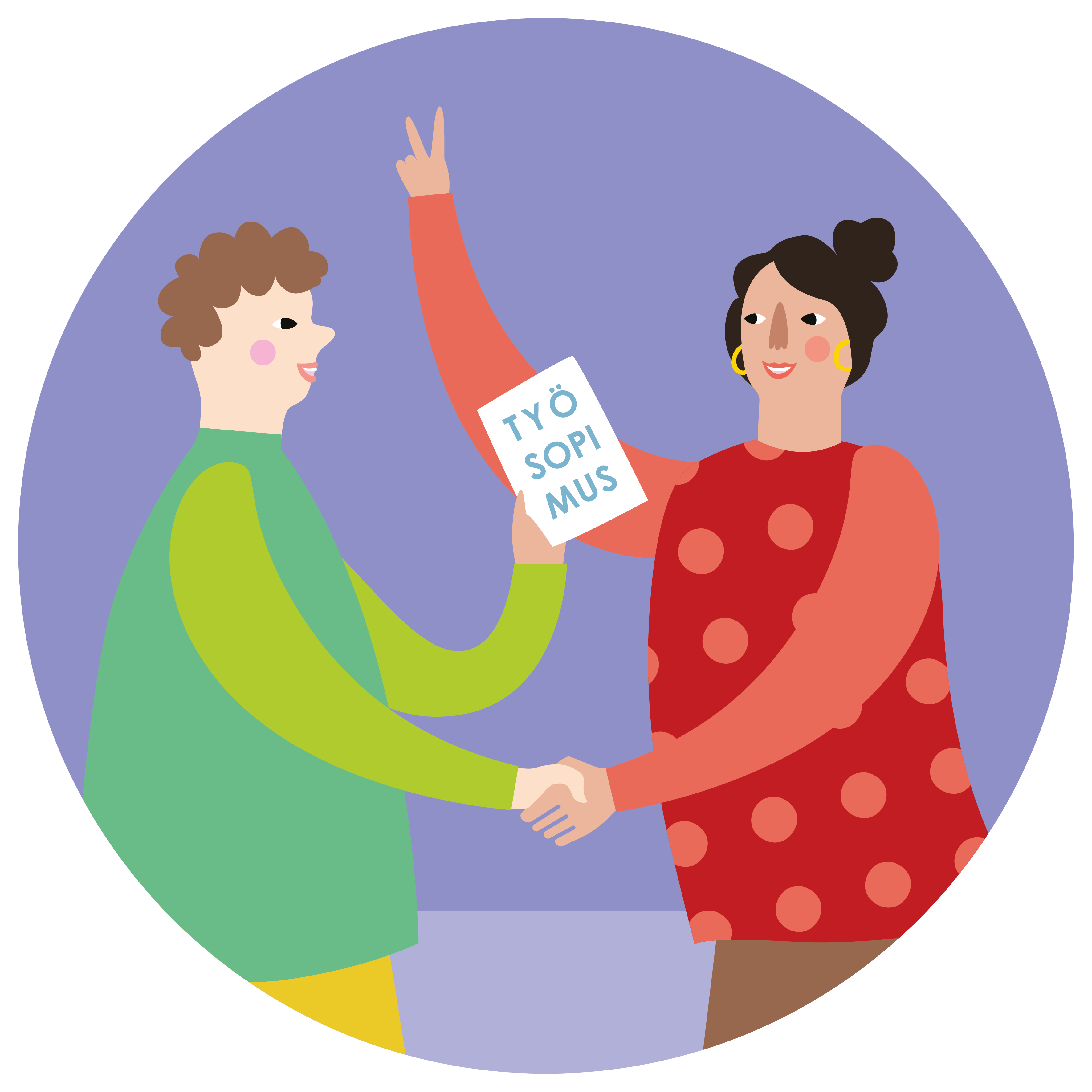 An illustration of Yhteinen pöytä creating jobs