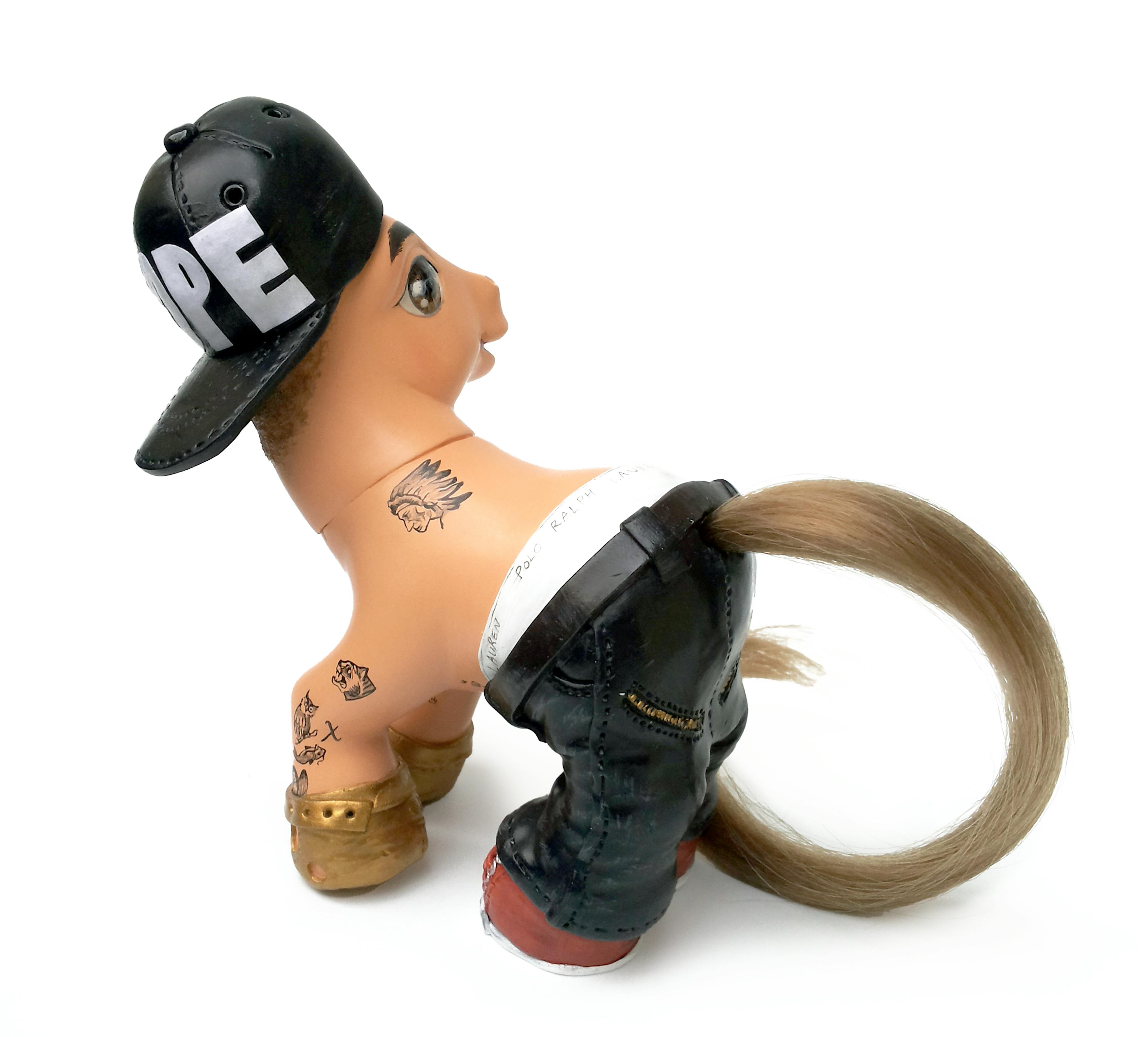 A back view of My Little Justin Bieber