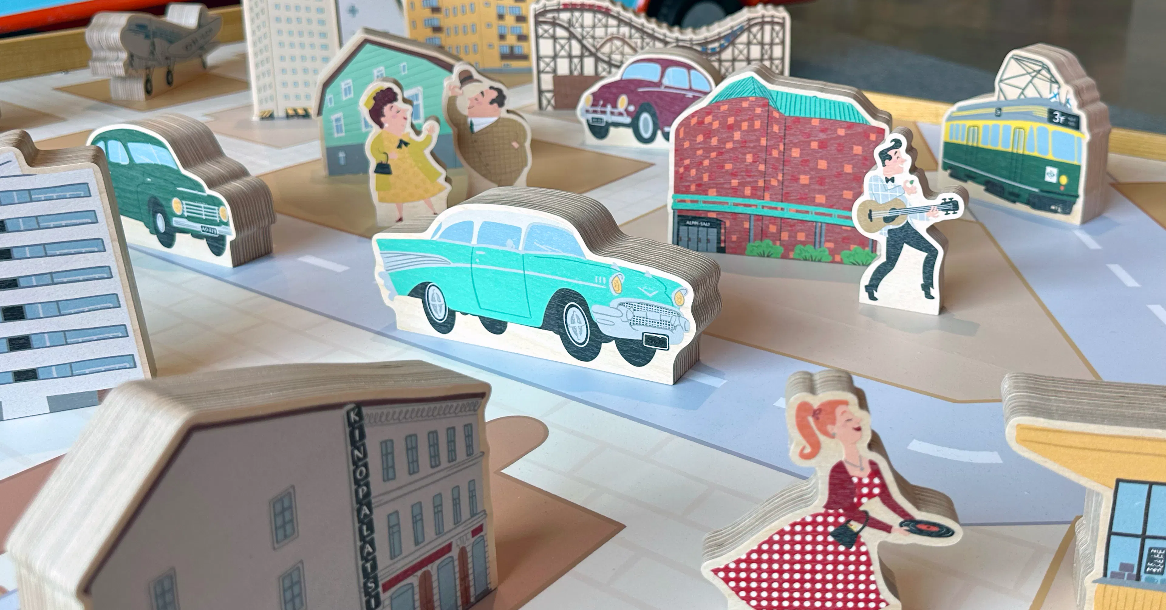 1950s block play close-up