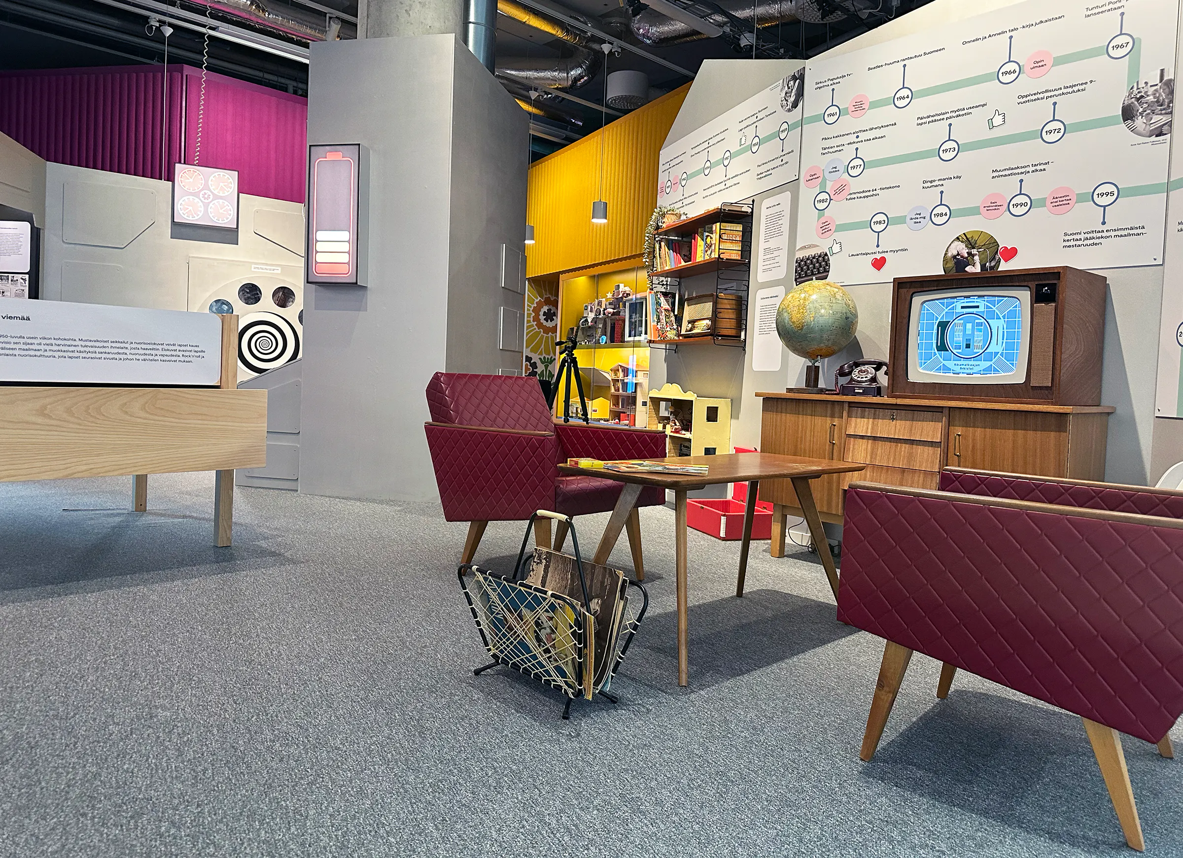 An inside view of the Time Travel Odyssey 1950 – Childhood and Youth Before, Now and in the Future -exhibition