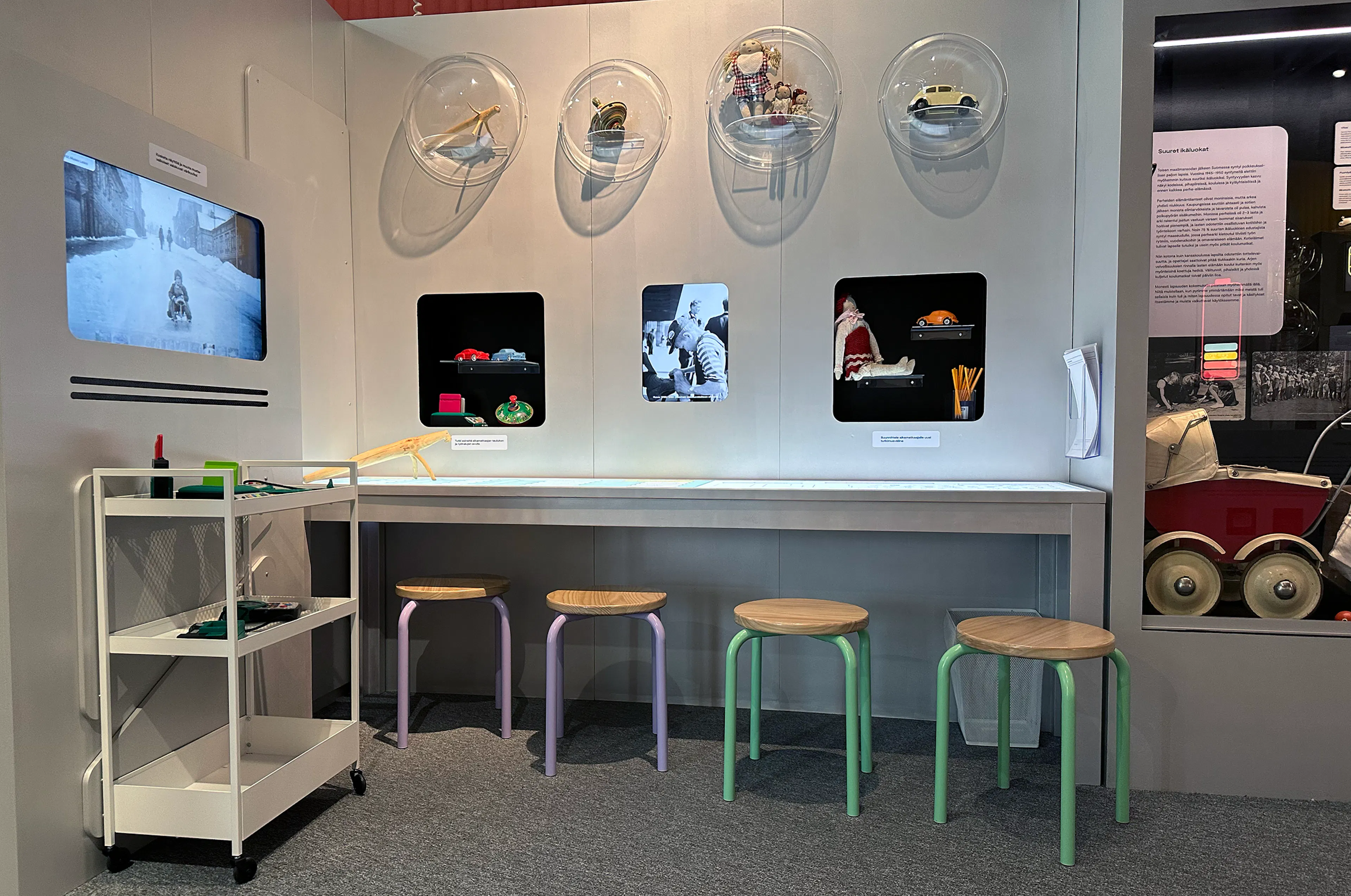 An inside view of the Time Travel Odyssey 1950 – Childhood and Youth Before, Now and in the Future -exhibition