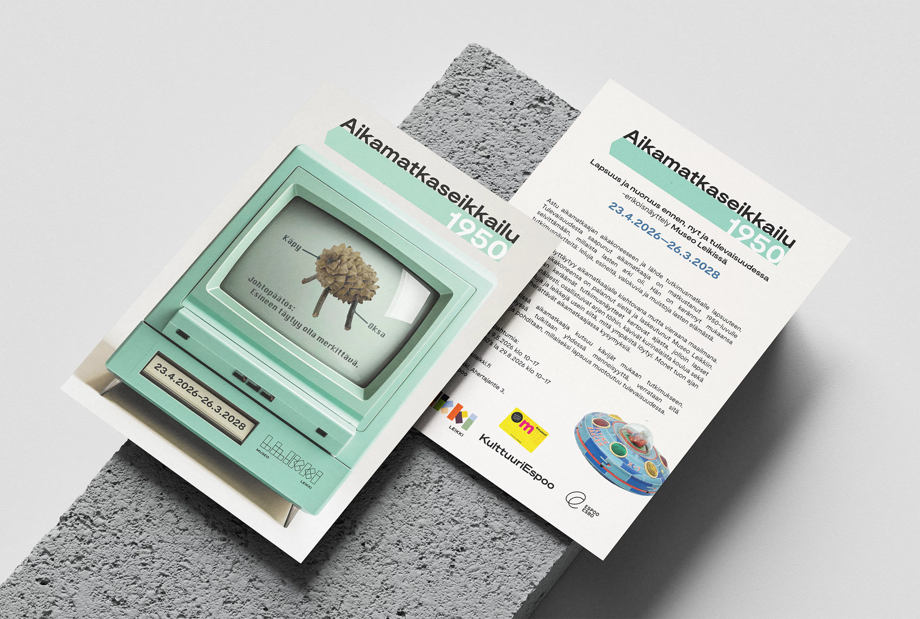 Time Travel Odyssey 1950 – Childhood and Youth Before, Now and in the Future -exhibition flyer