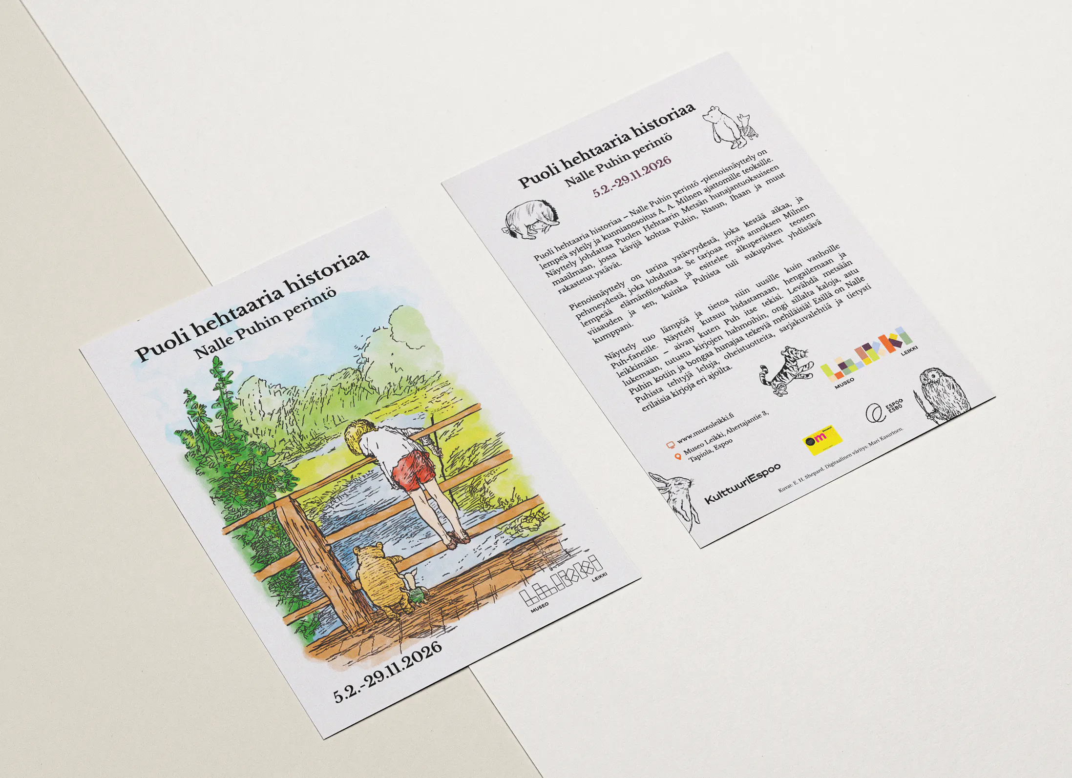 Half Acre of History – The Legacy of Winnie the Pooh -exhibition flyer