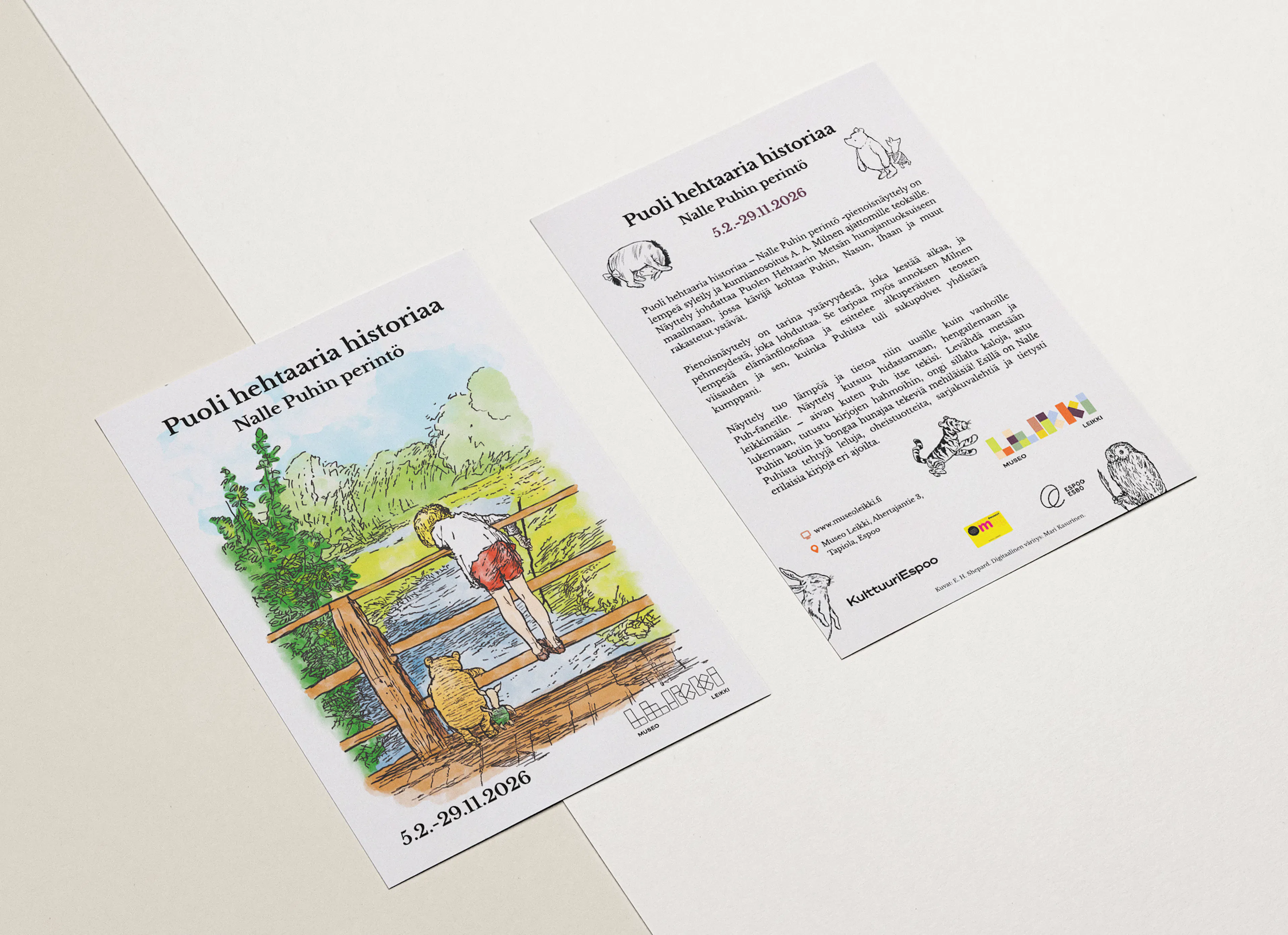 Half Acre of History – The Legacy of Winnie the Pooh -exhibition flyer