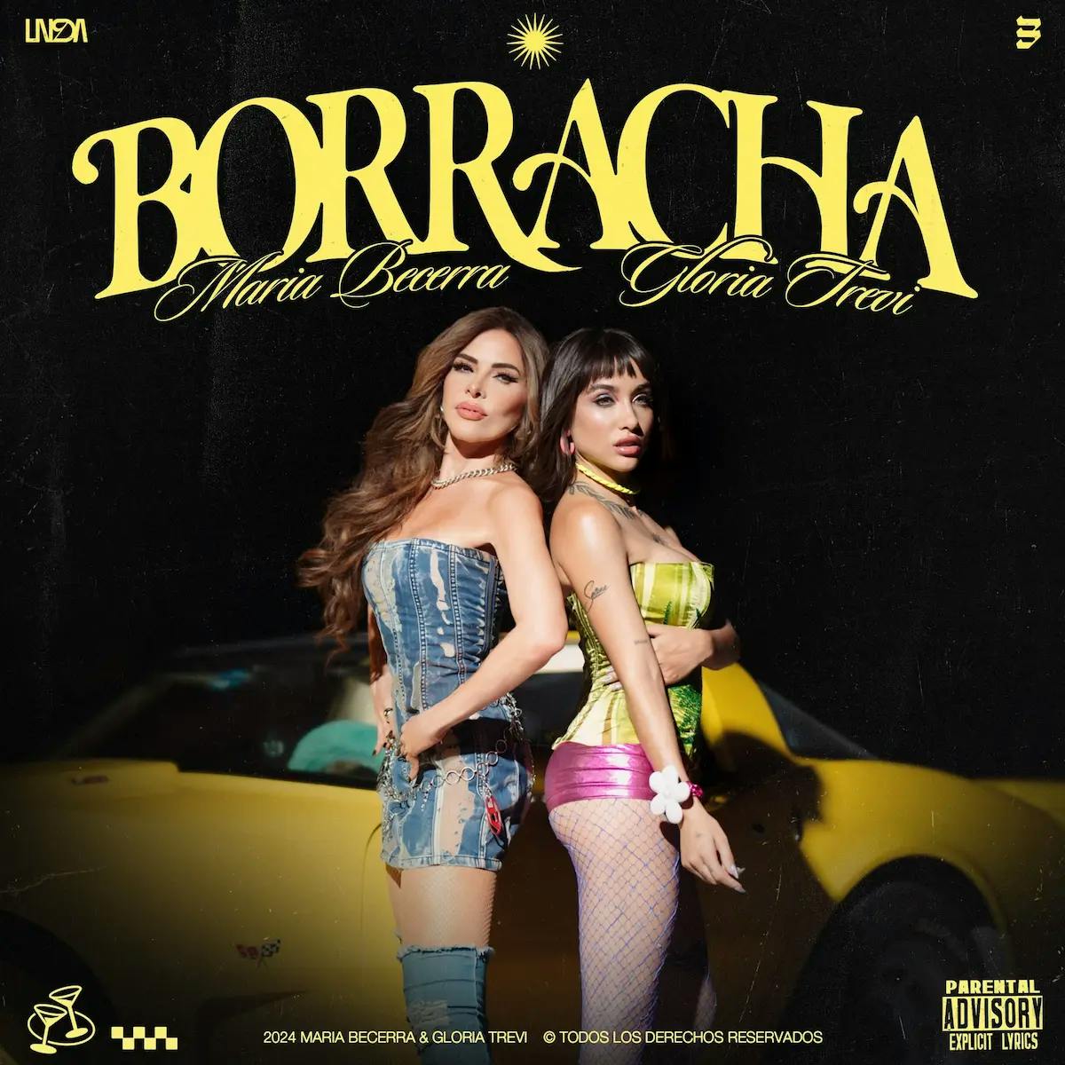 Portada de la canción Borracha | Maria Becerra, Gloria Trevi