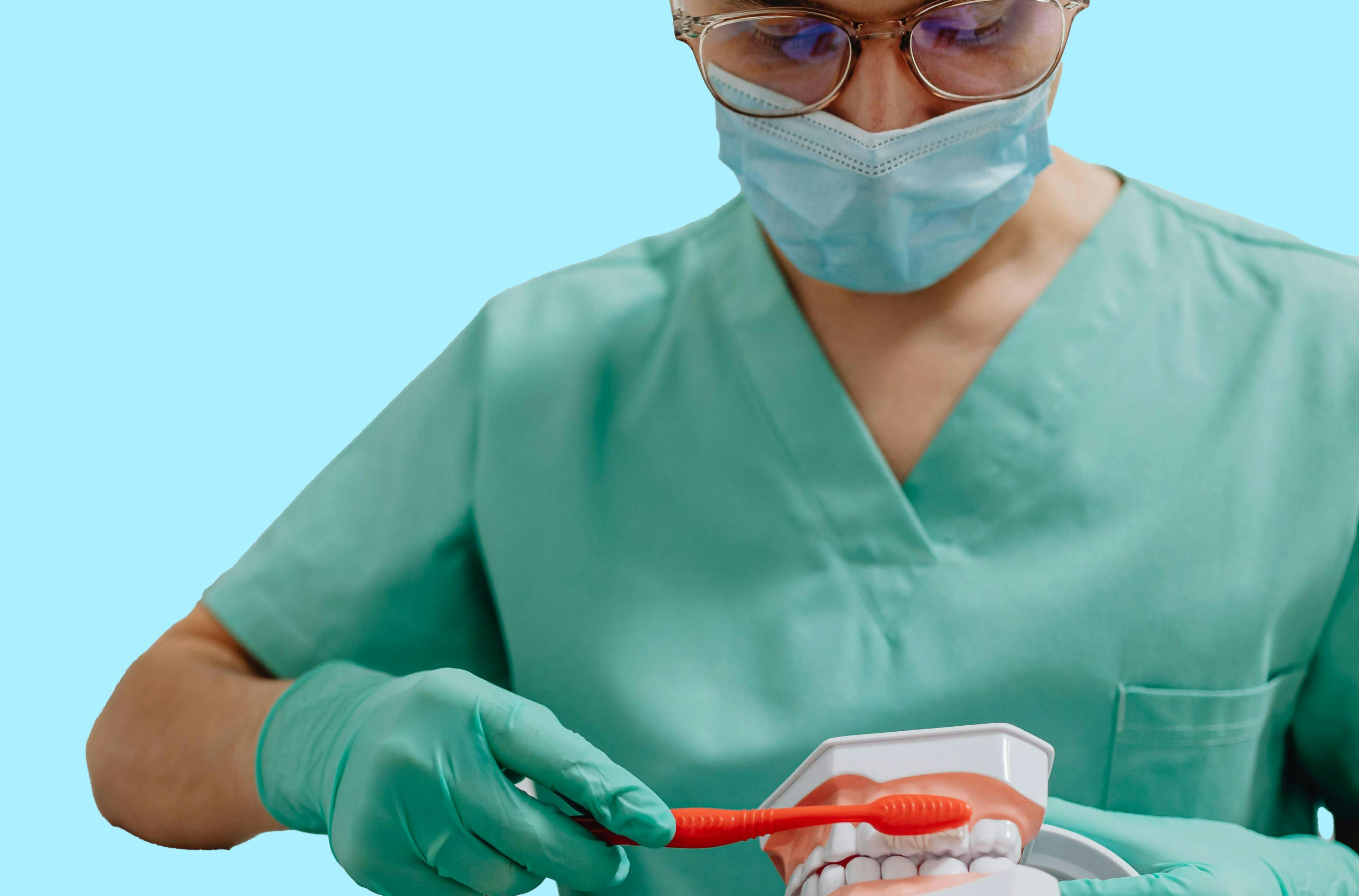 dentist cleaning teeth