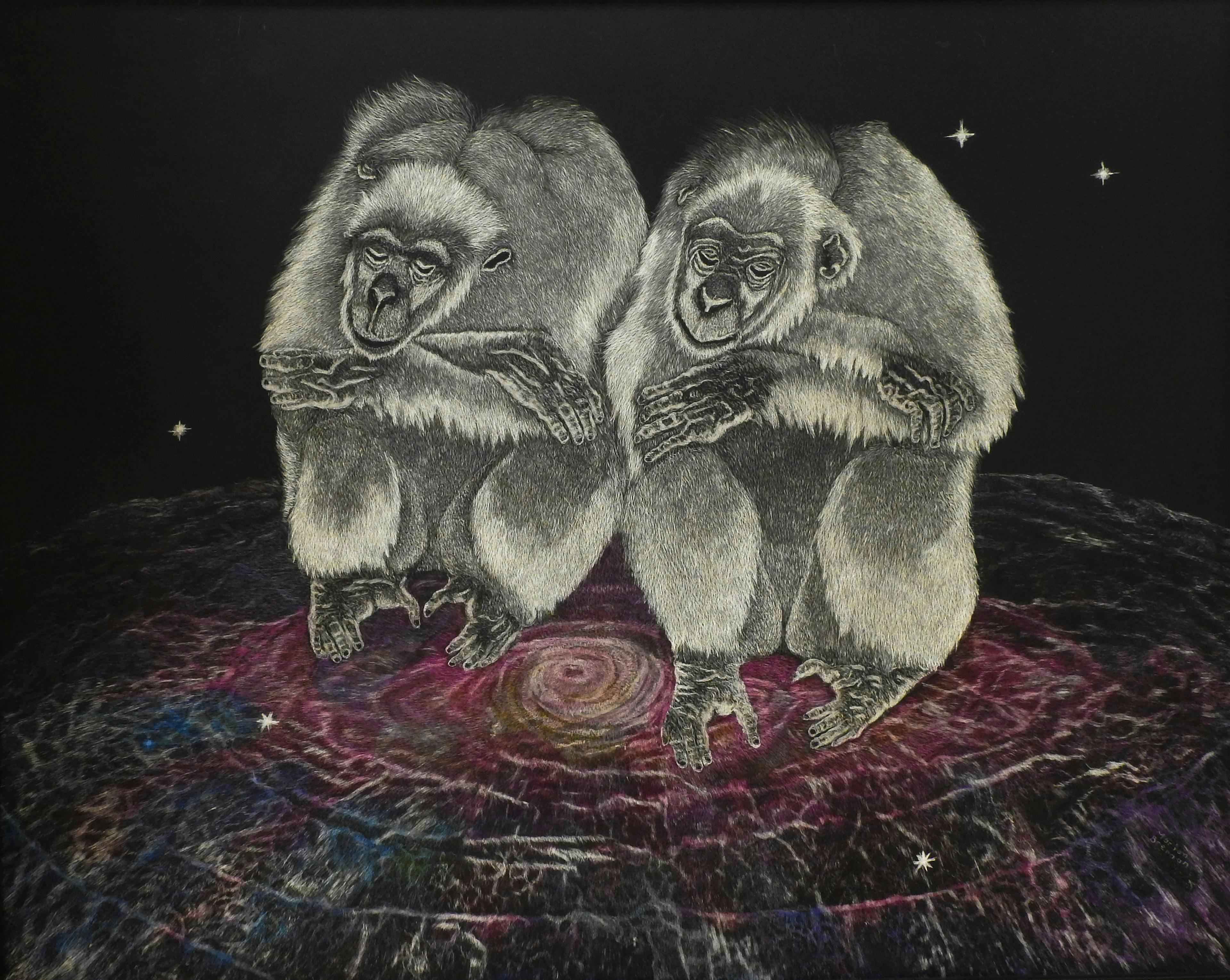 What Are They Doing down there? Scratchboard