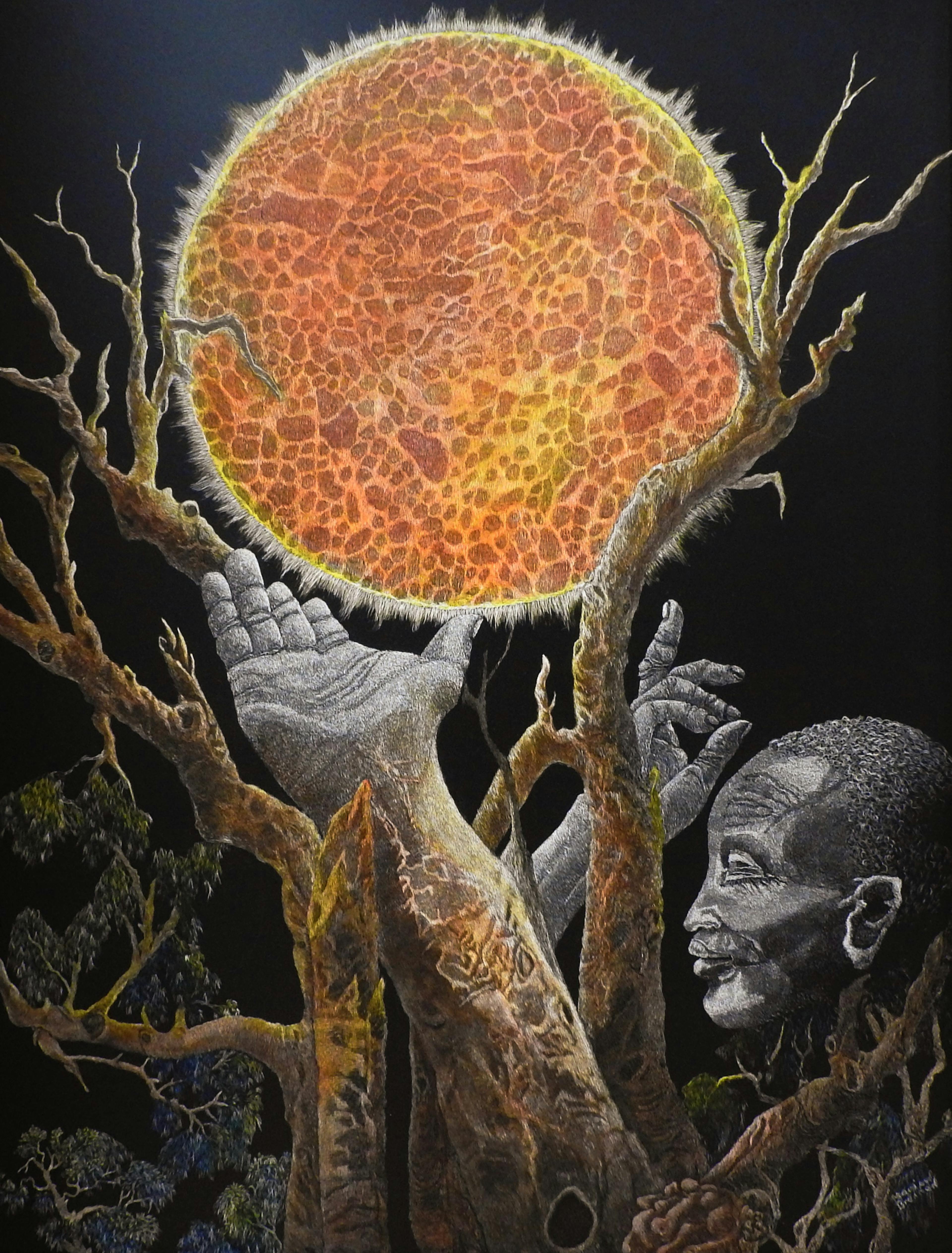 Sun God Scratchboard