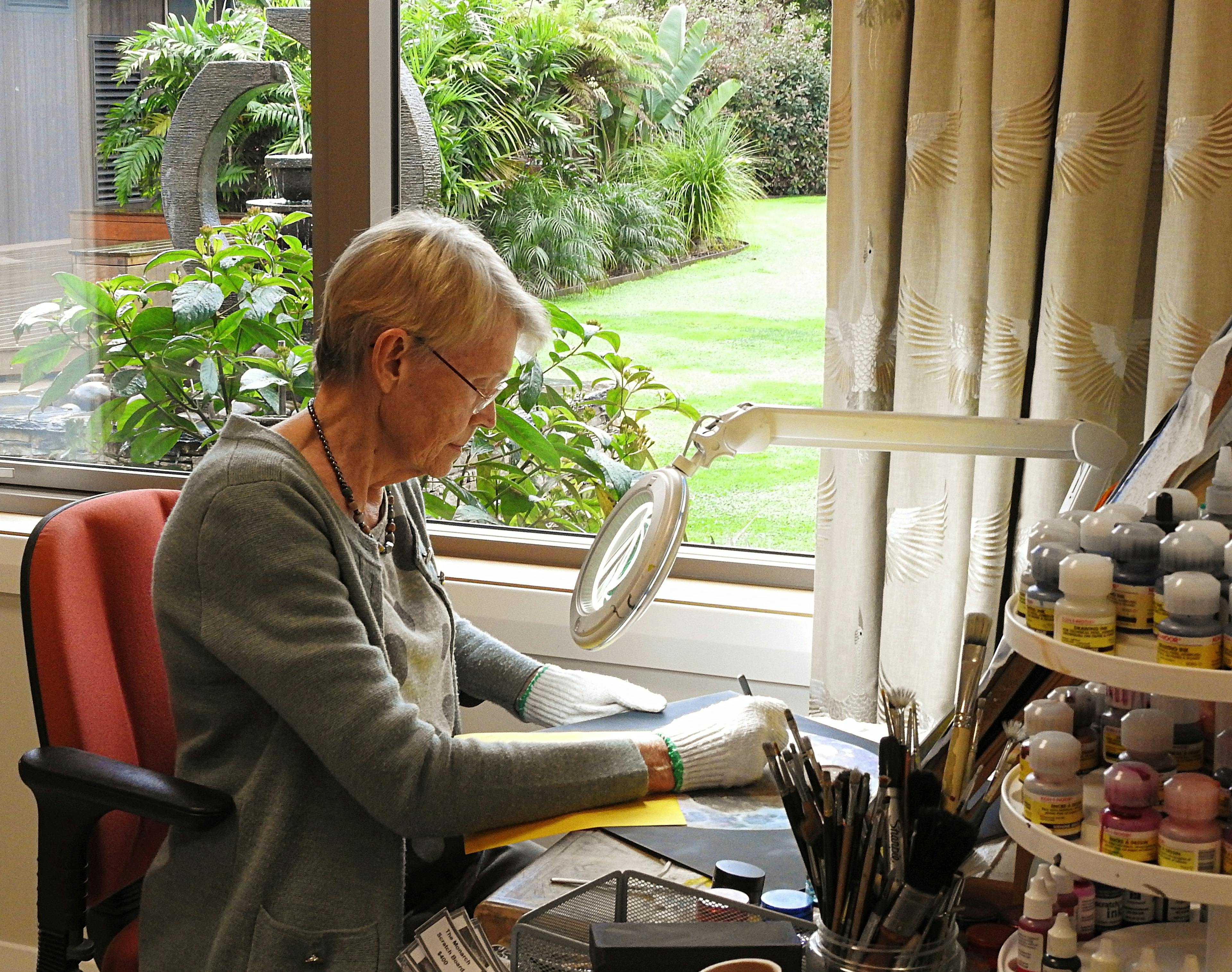 Marion Brennan in her studio
