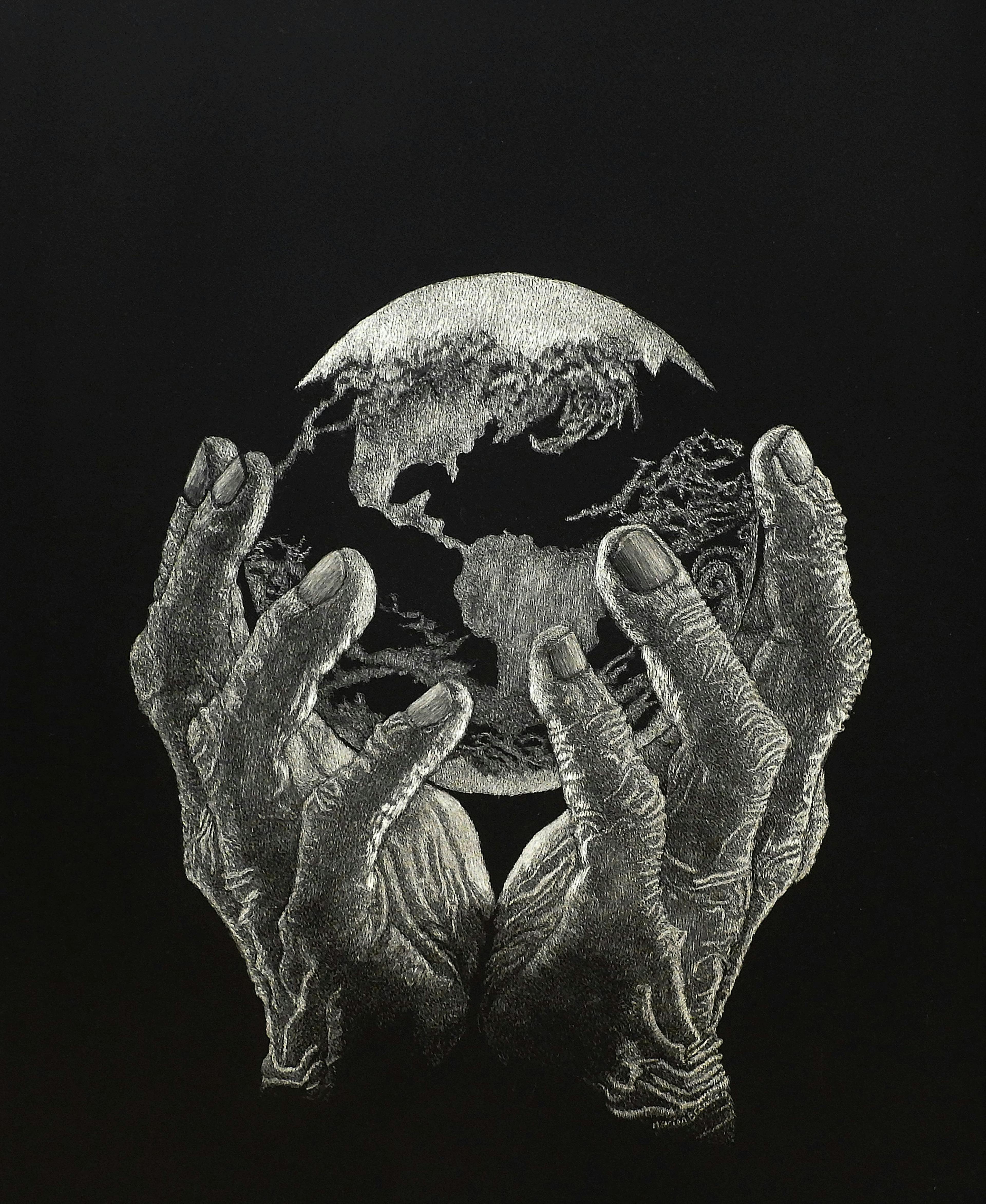 In Safe Hands Scratchboard