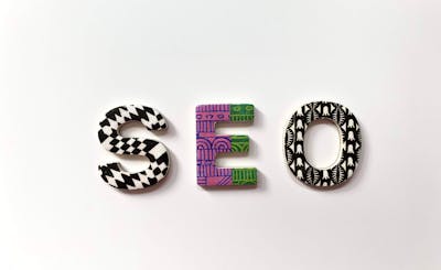Picture of SEO, composed with symbols S E O