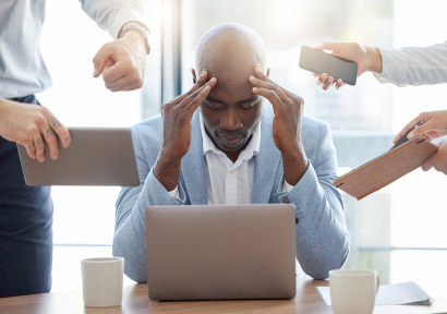 A frustrated employee