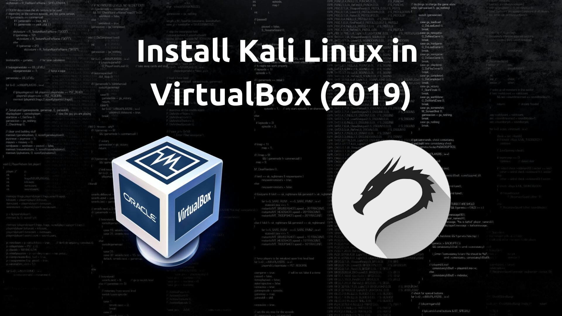 kali linux on virtualbox