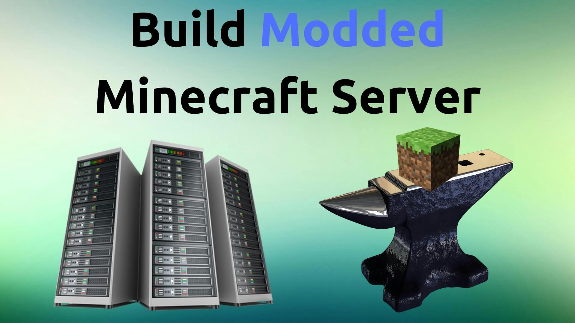 modded minecraft server and a block on an anvil