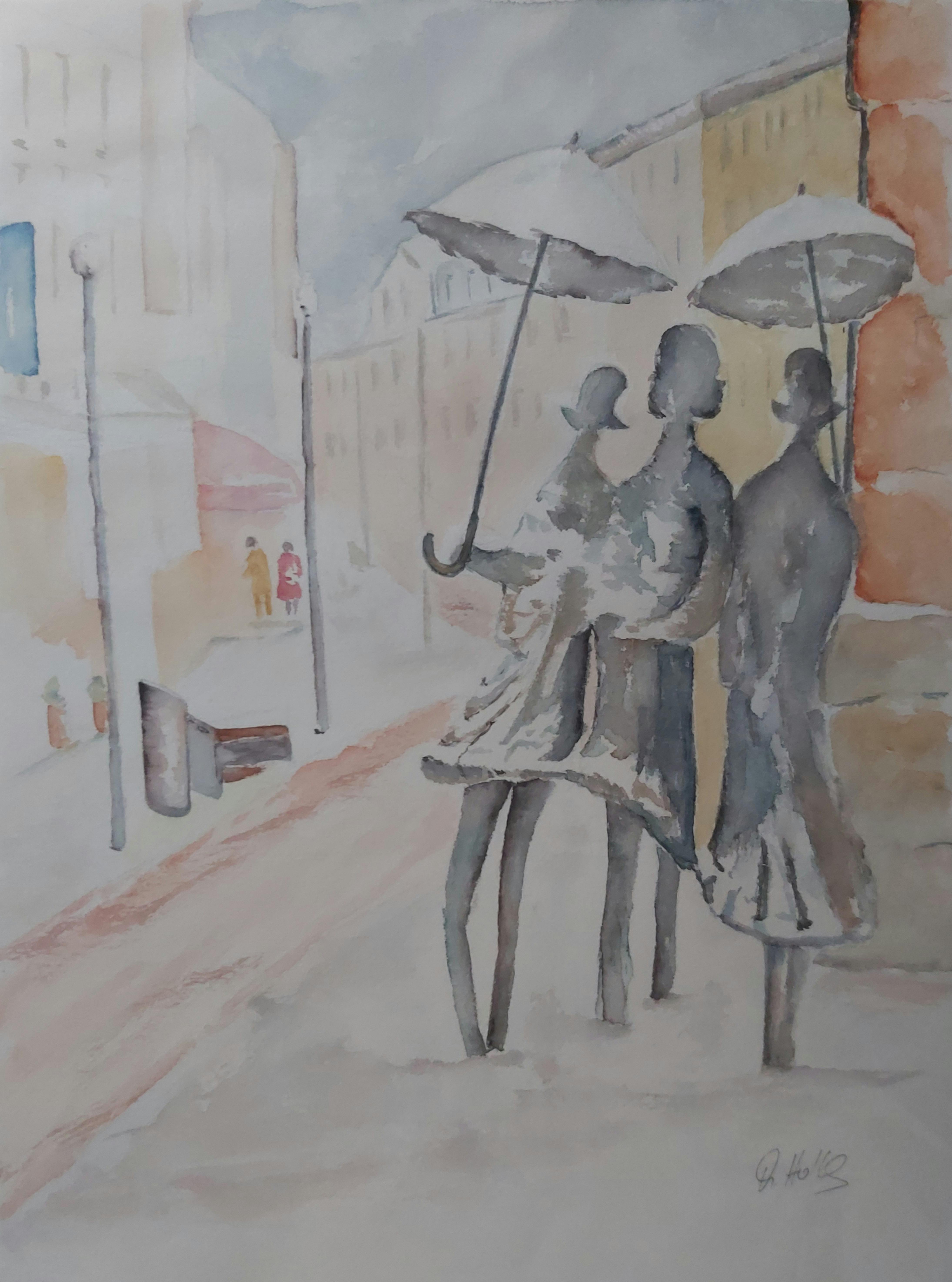 Aachener Regenschirmdamen