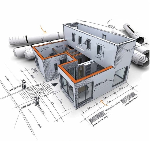 Arhitekturni načrt gradnje montažne hiše