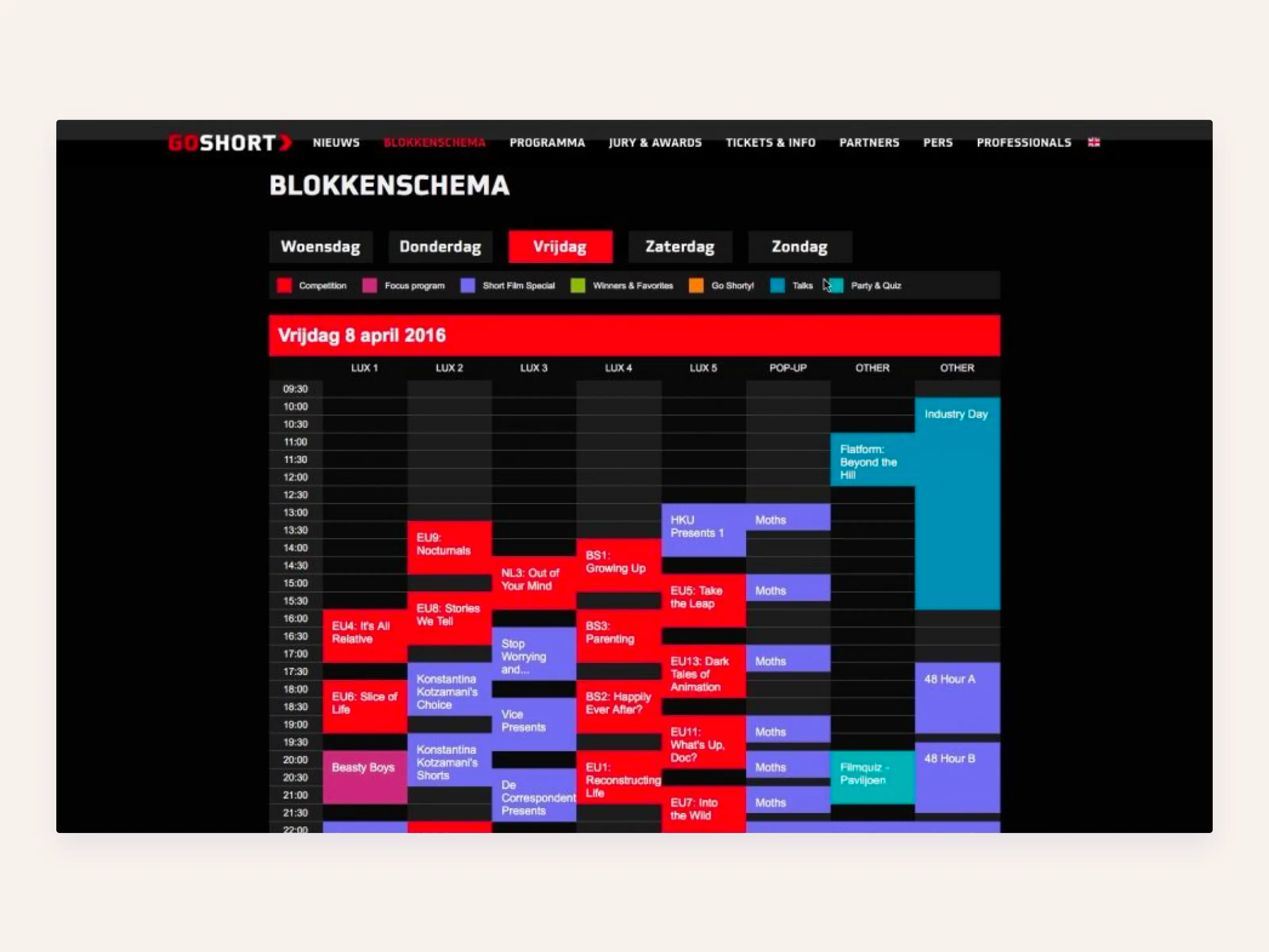 A traditional digital timetable.