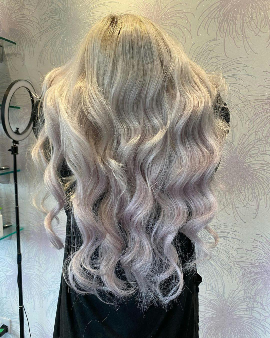 curly white hair