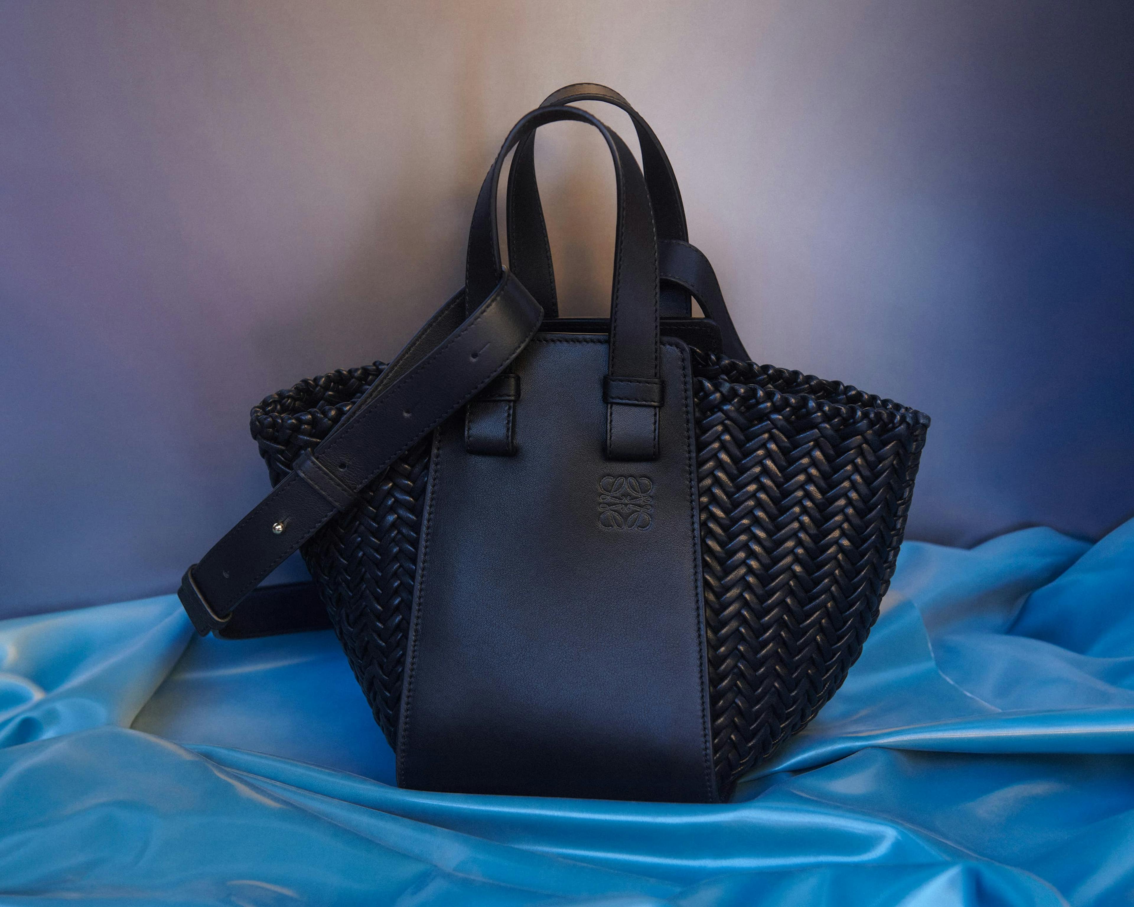 Marton Perlaki still life image of a leather Loewe bag