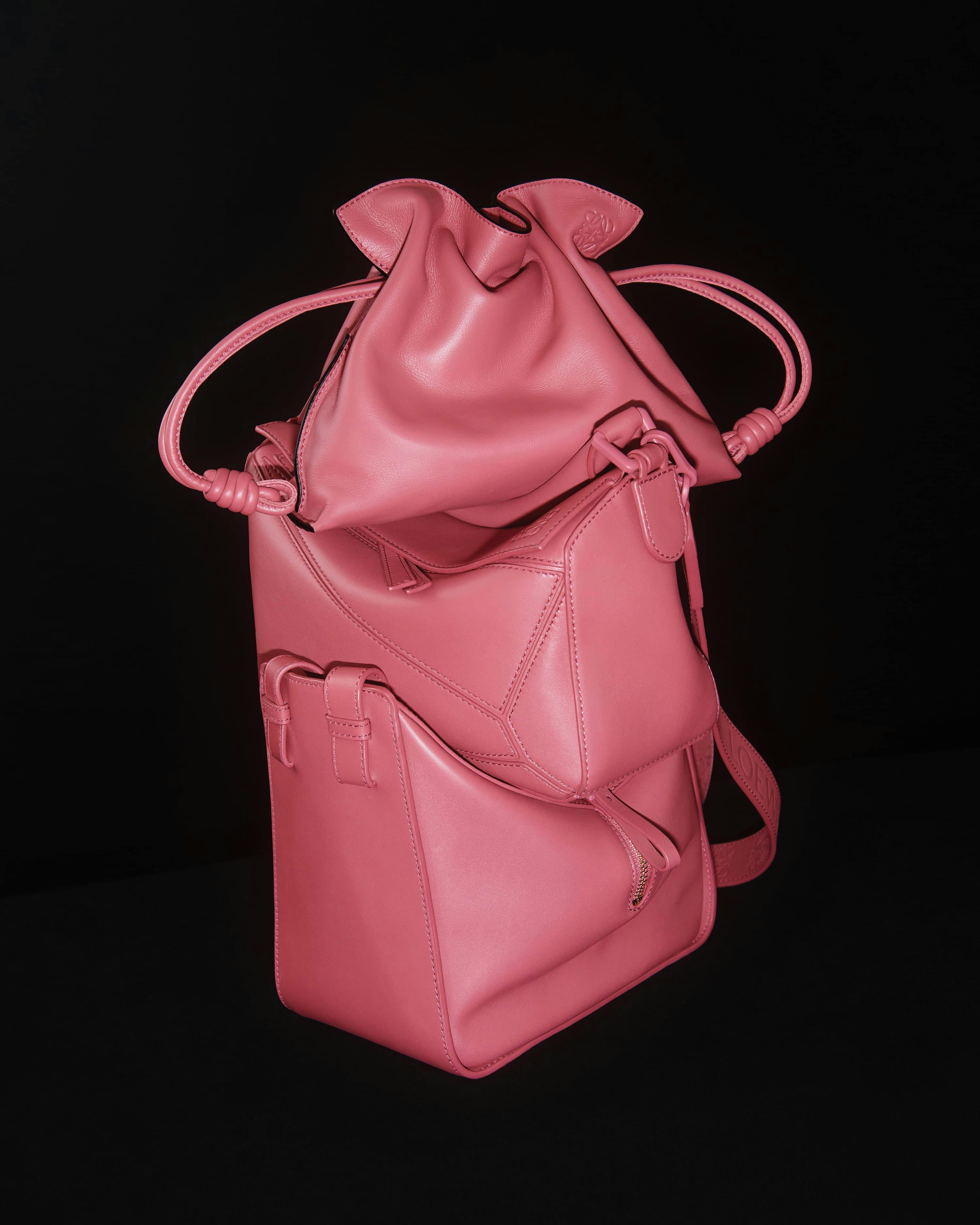 Marton Perlaki still life image of a leather Loewe bags