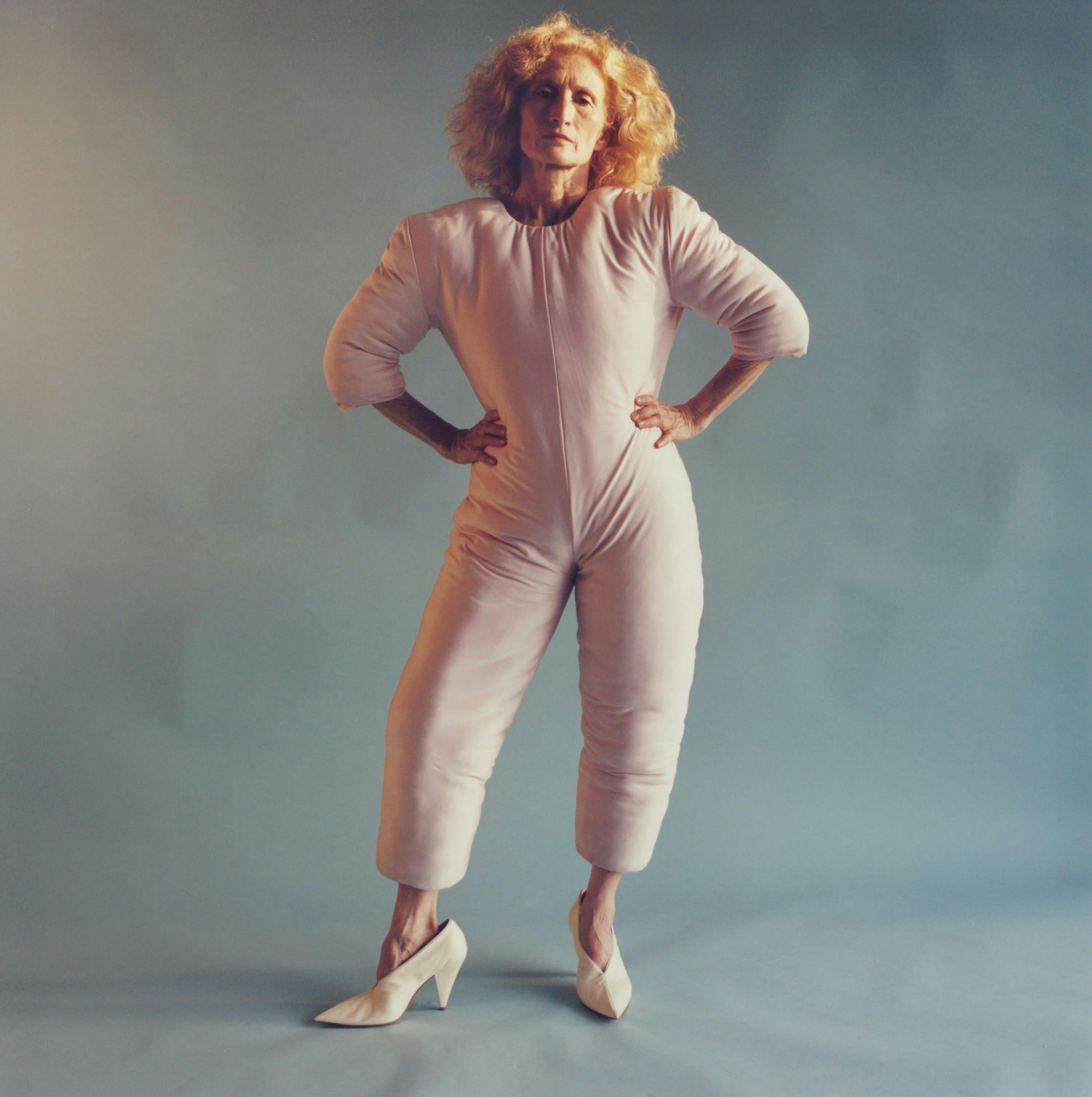 Marton Perlaki editorial with colored backdrop and natural light