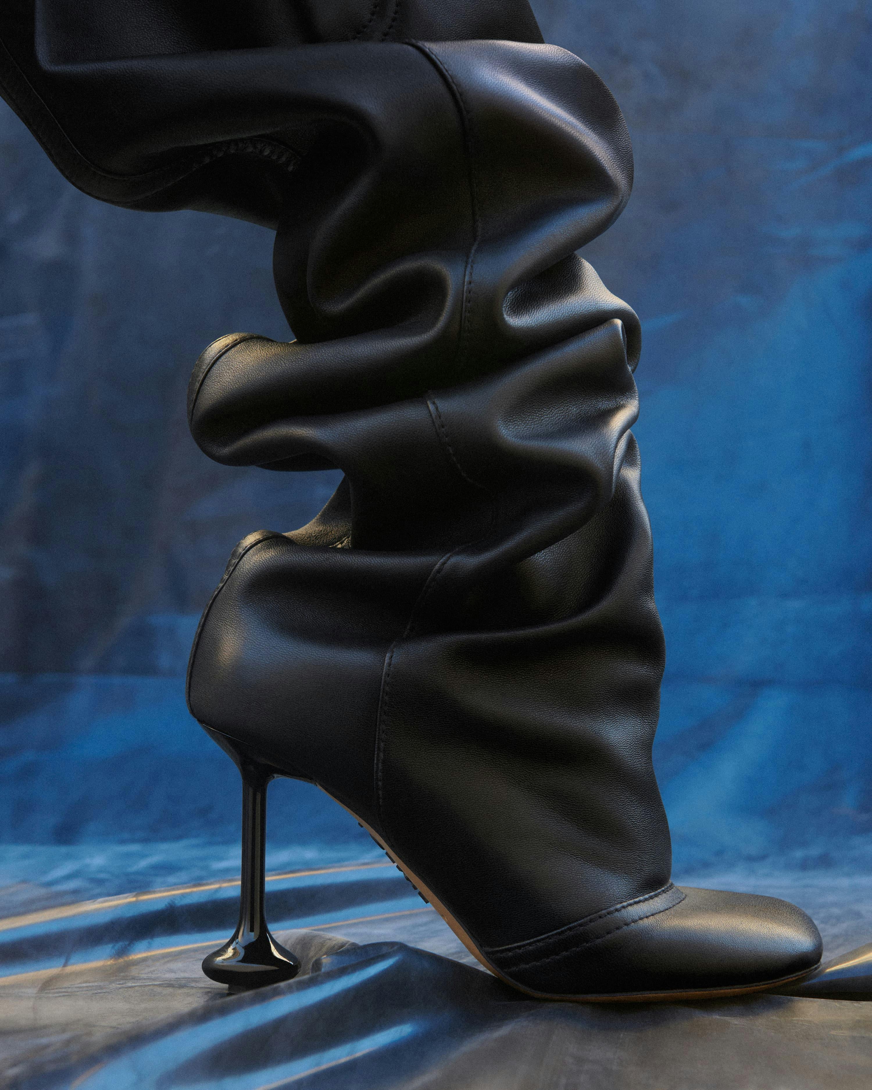 Marton Perlaki still life image of a leather Loewe shoe