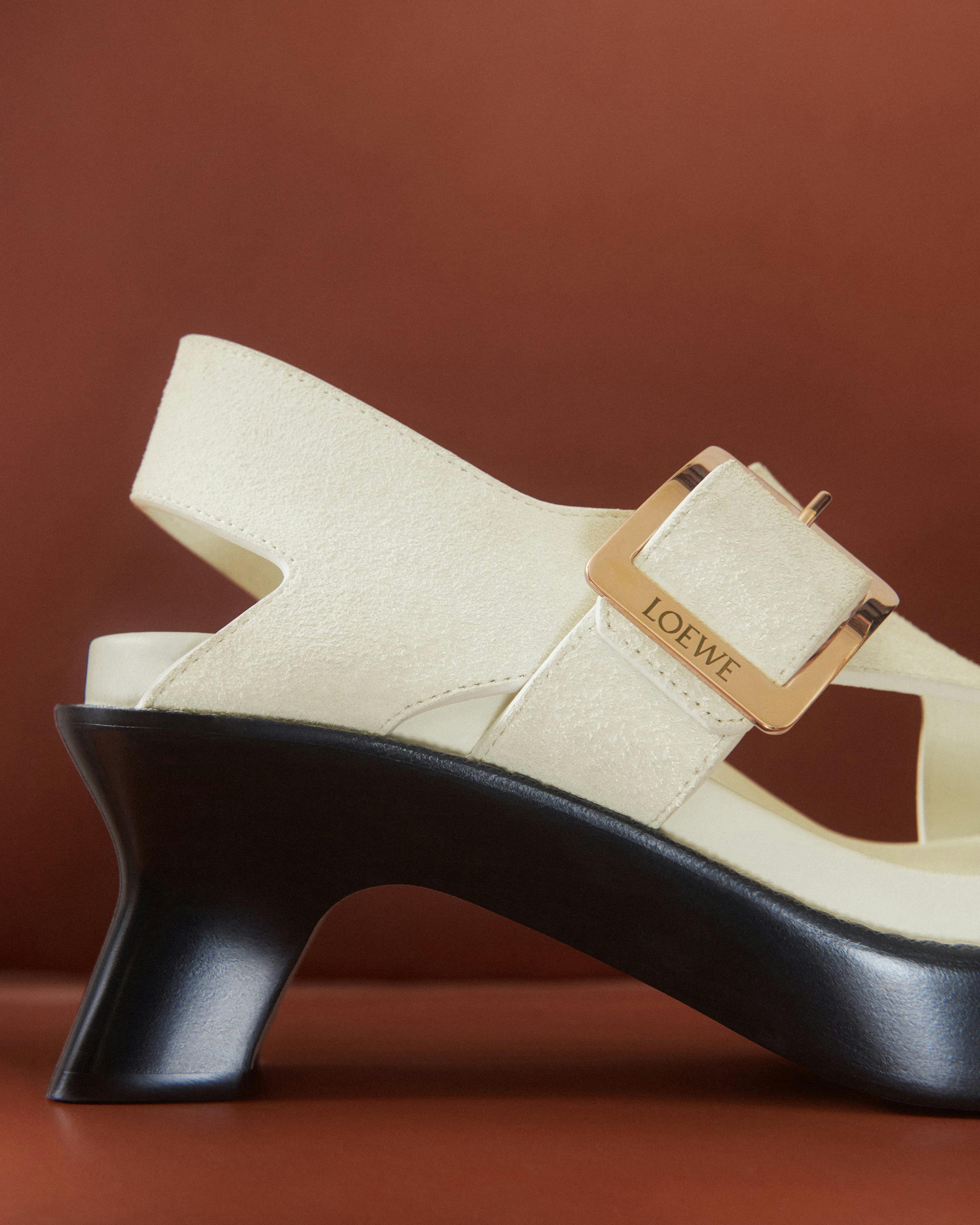 Marton Perlaki still life image of a leather Loewe shoe