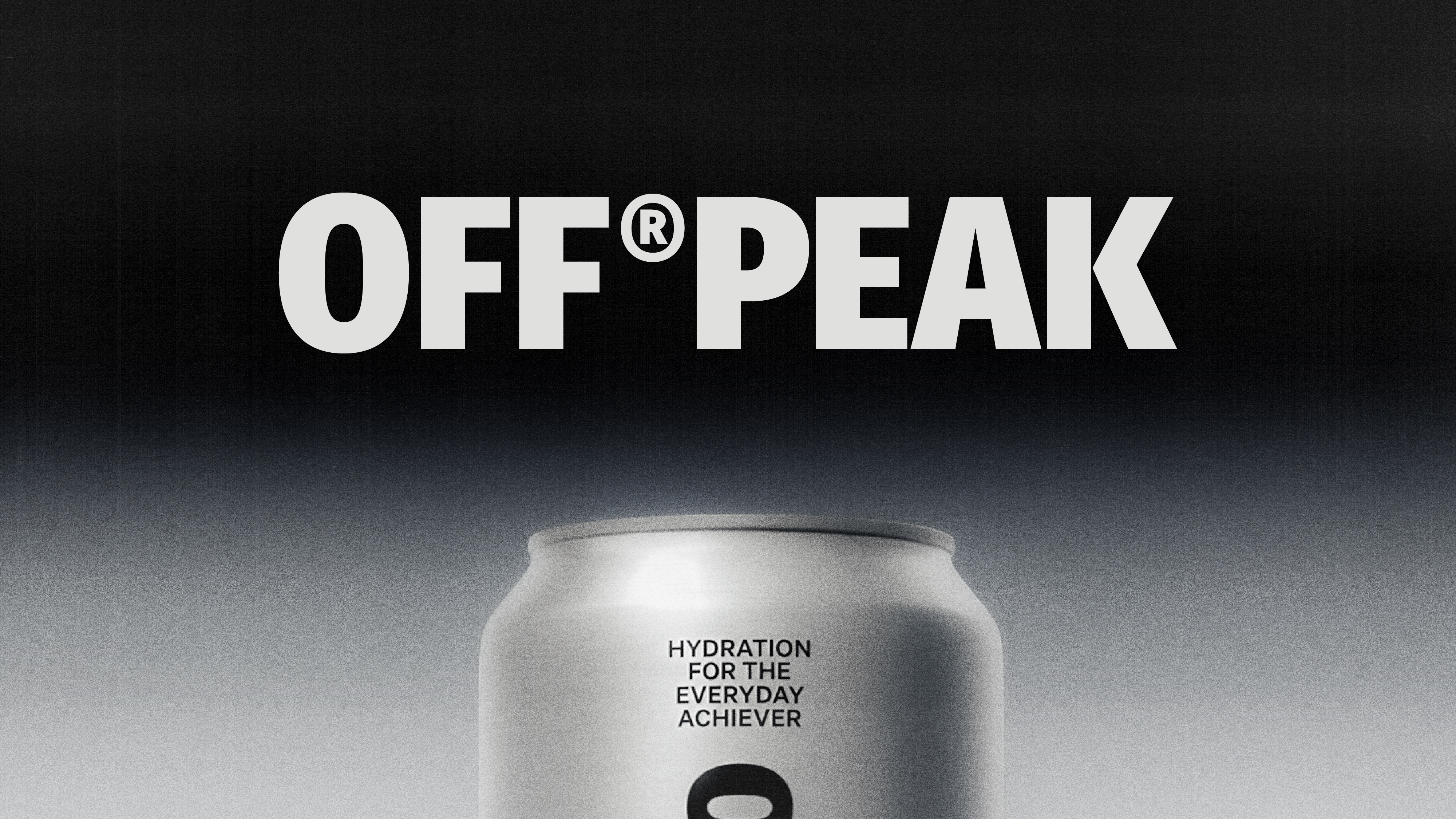Brand identity and packaging design for hydration brand Off Peak, optimal hydration for the everyday achiever. By Marx Design.