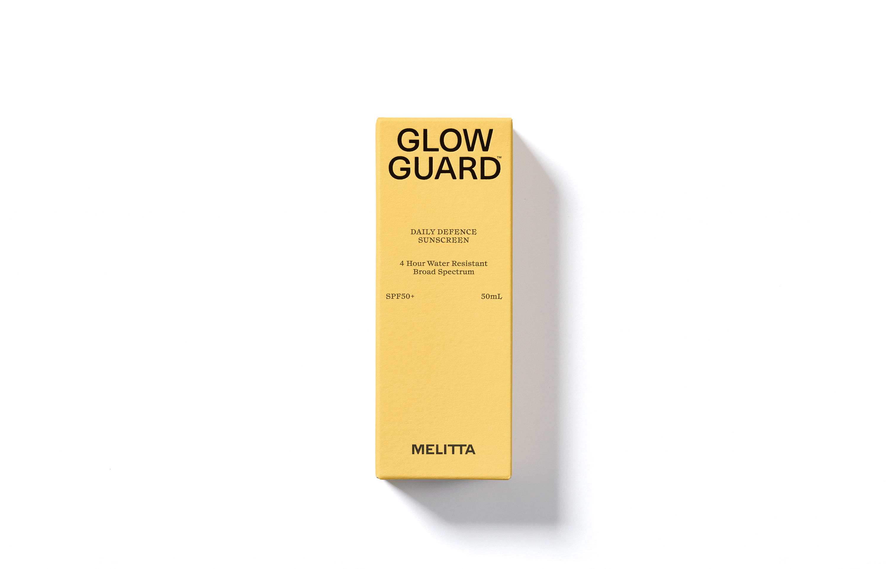Packaging design for the sunscreen, Glowguard by Melitta, by Marx Design.