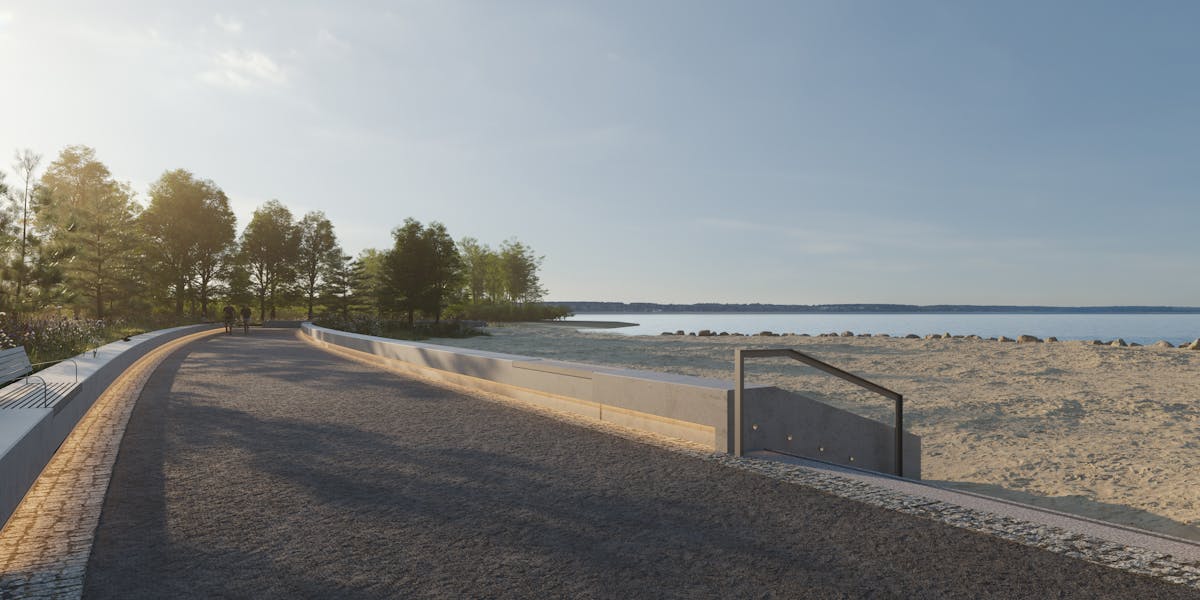 Lidköping får snygg strandpromenad - jobbet påbörjas nu i mars månad 2022.