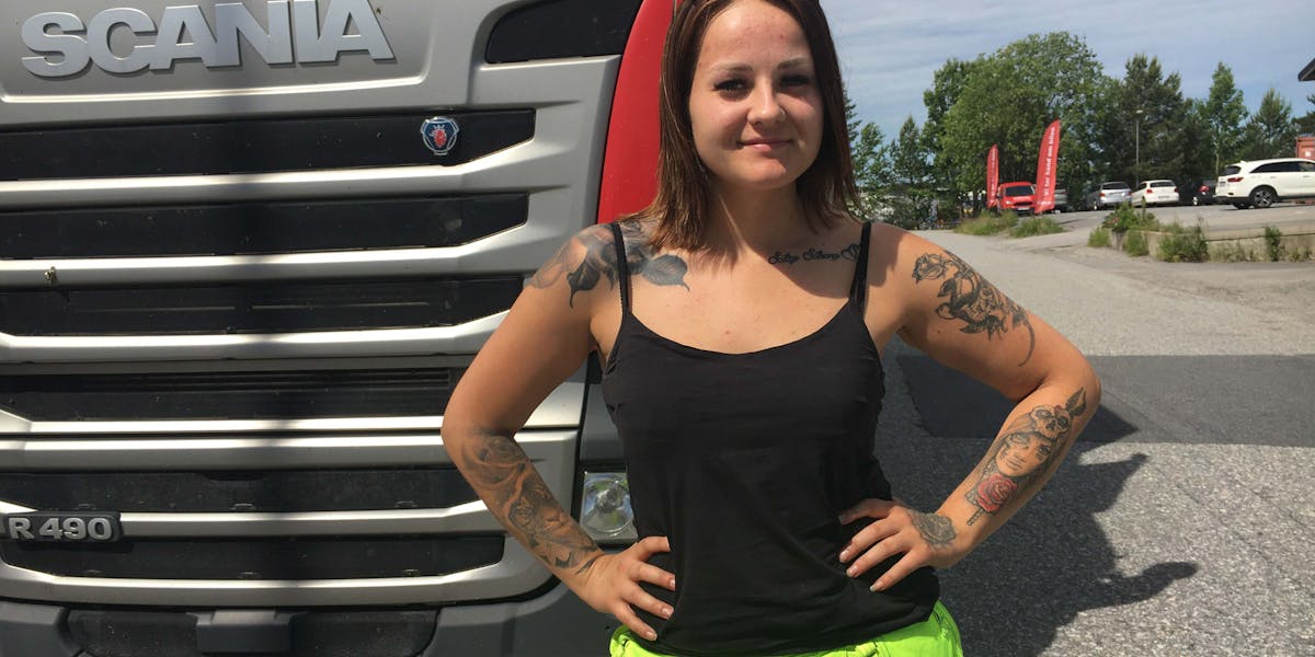 Elin Klar, en av deltagarna i Svenska Truckers