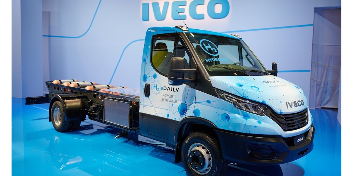 Iveco Group och Hyundai Motor Company har tagit fram lastbilen eDaily som ska rulla med bränsleceller på vägarna.