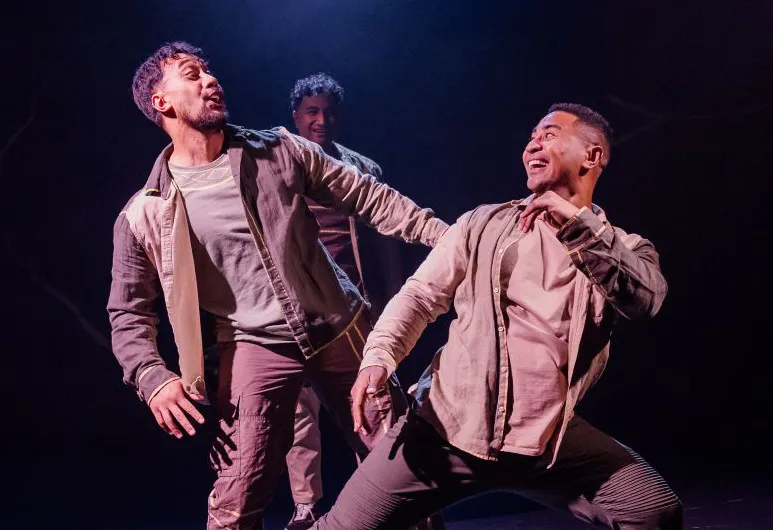 Male cast performing I Love You G