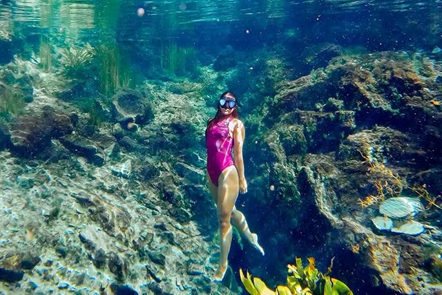 Mergulho Flutuação Nascente Azul