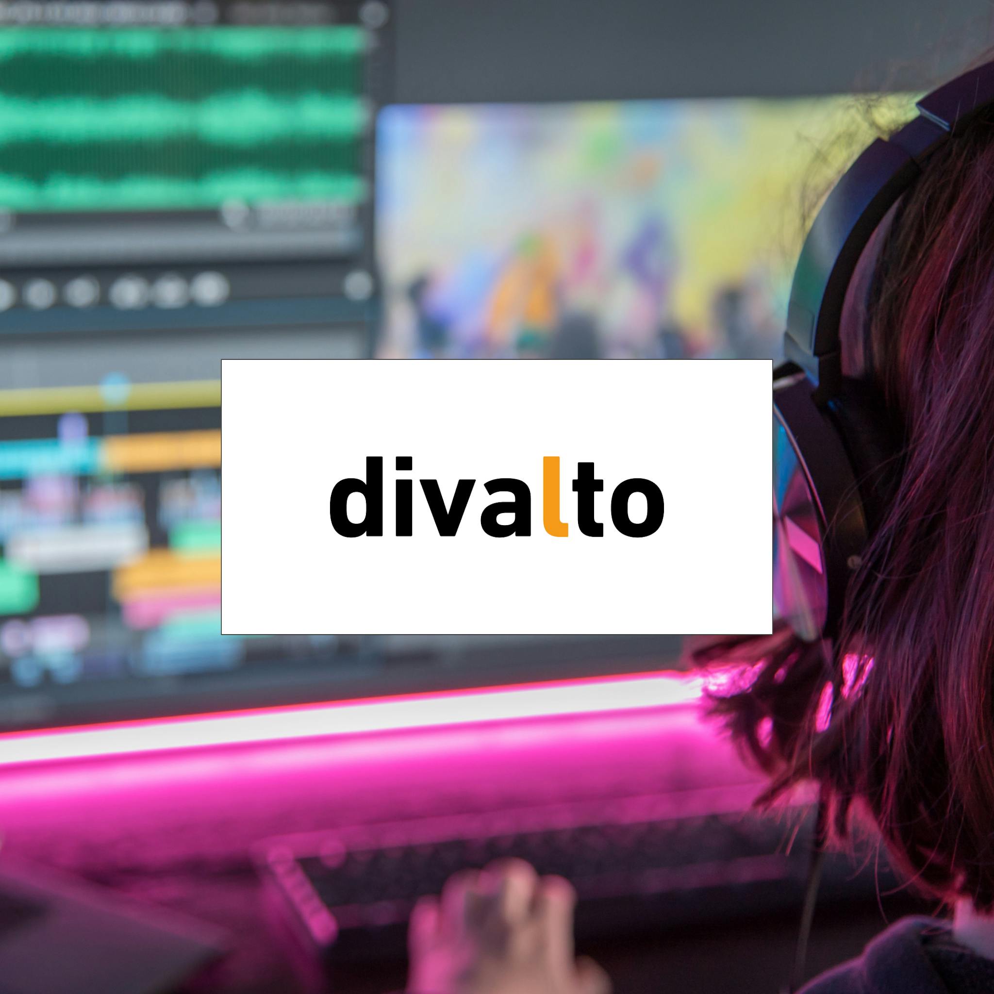 Le logo divalto par dessus l'image de l'écran.