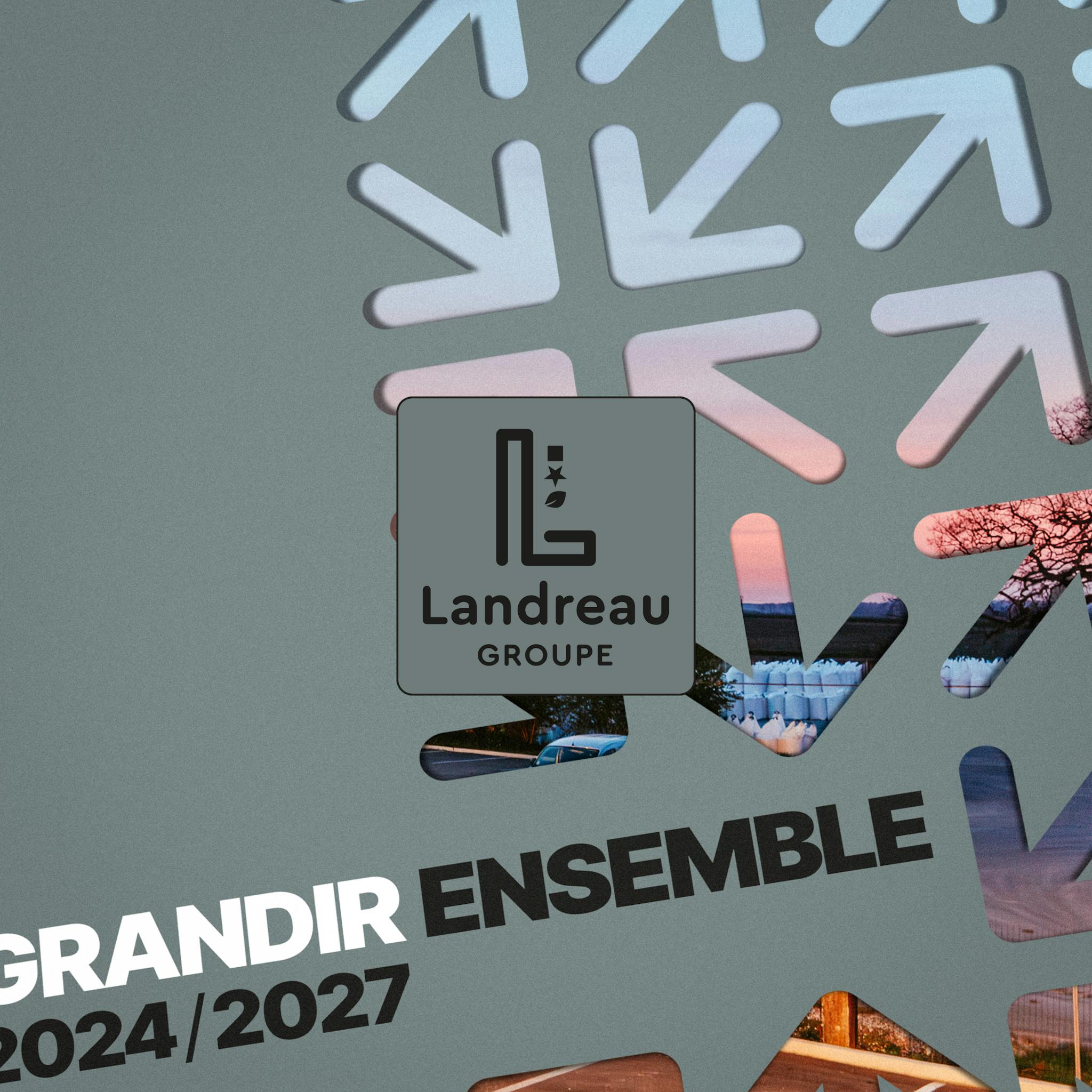 Logo de Landreau par dessus l'affiche