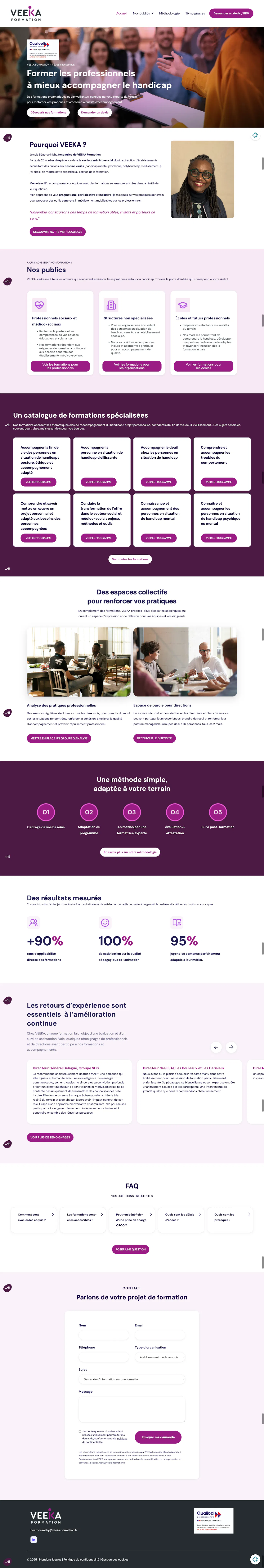 Site web Veeka formation