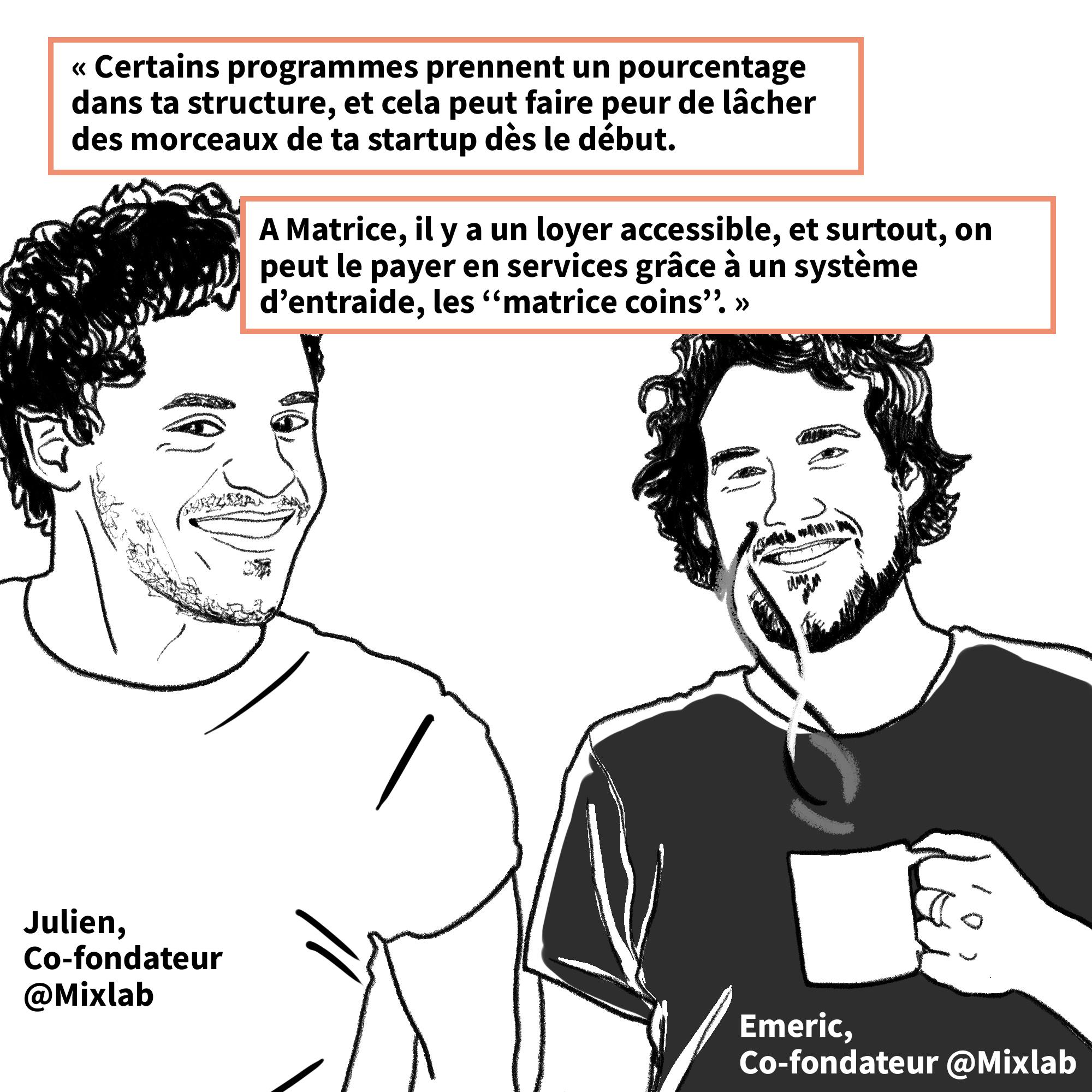 Julien Birch et Emeric Spiroux de la startup Mixlab