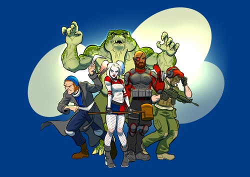 suicide squad harley quinn captain boomerang croc deadshot