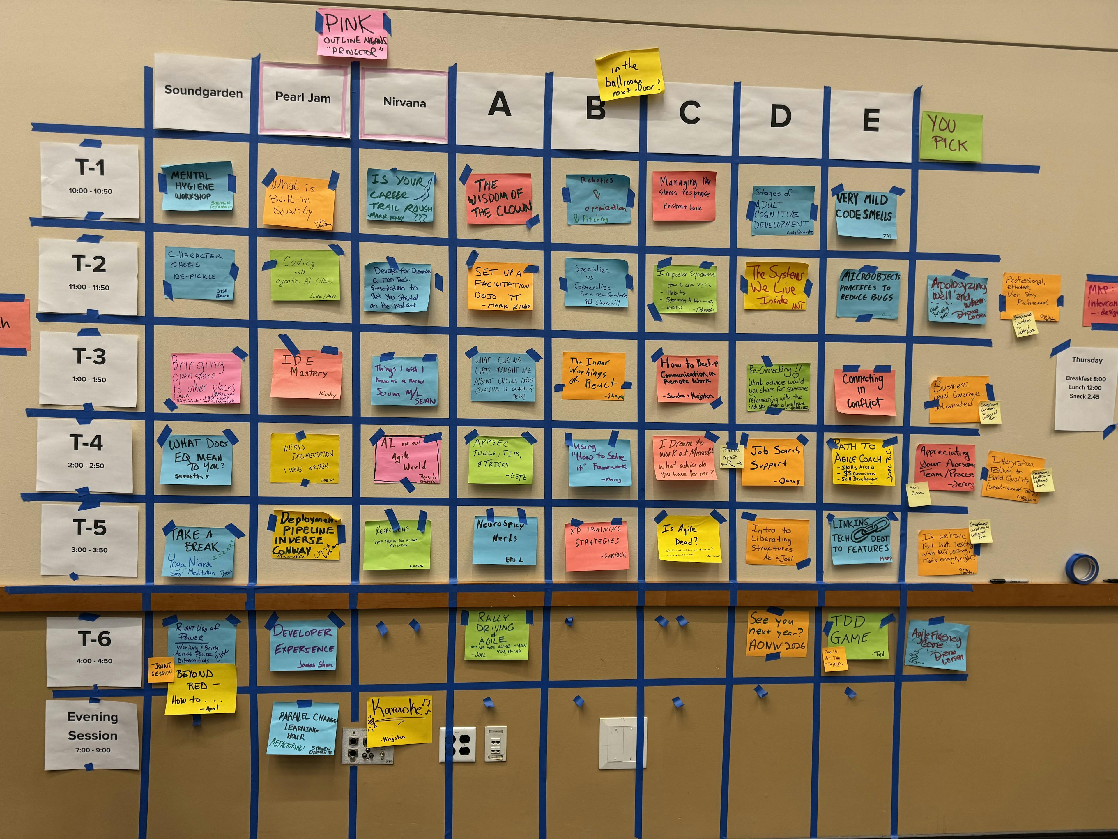 Open Space Slots Filled with Sessions