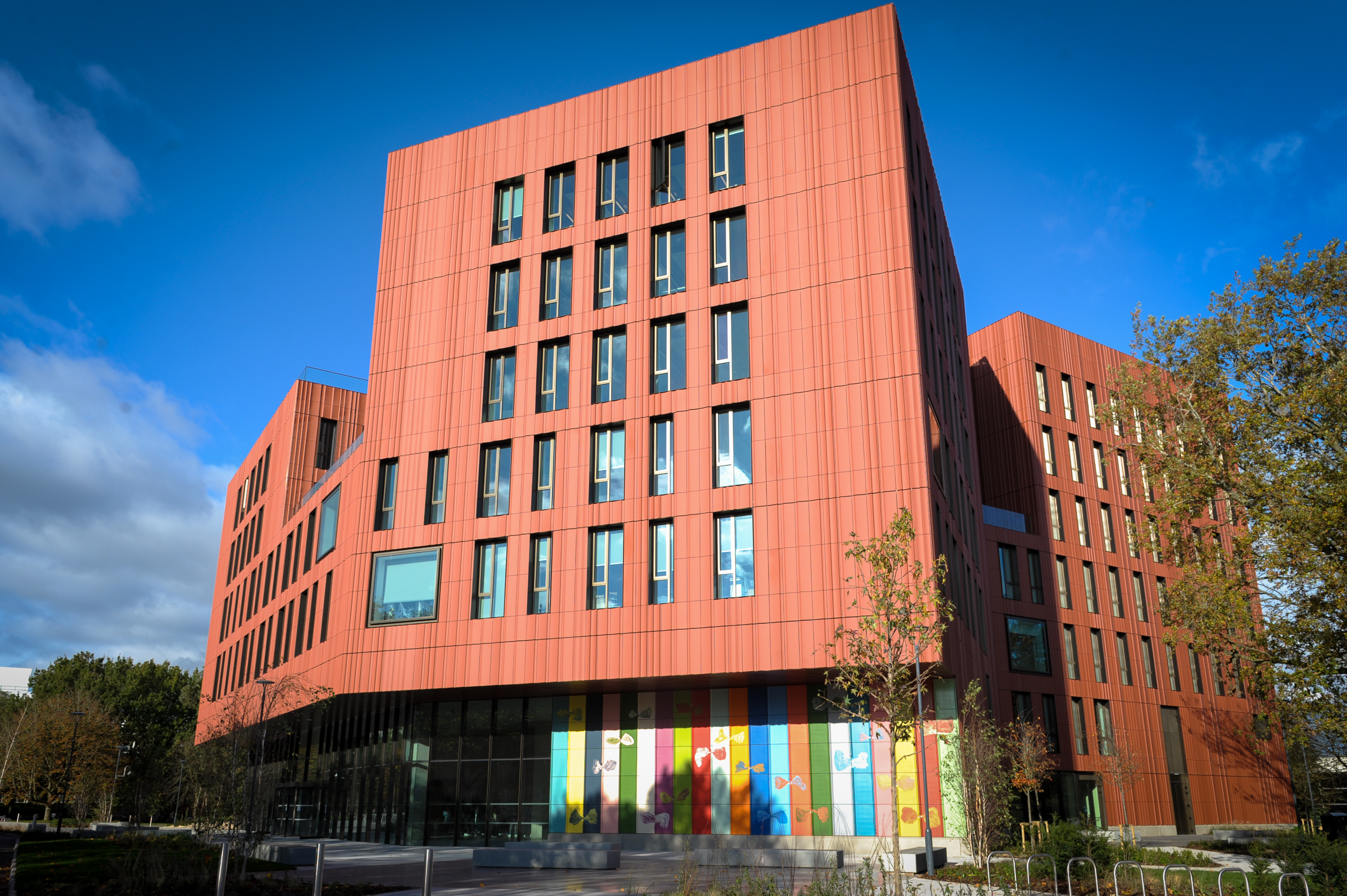 'Faith in the Miraculous' mural at the bottom of the new University of Warwick building