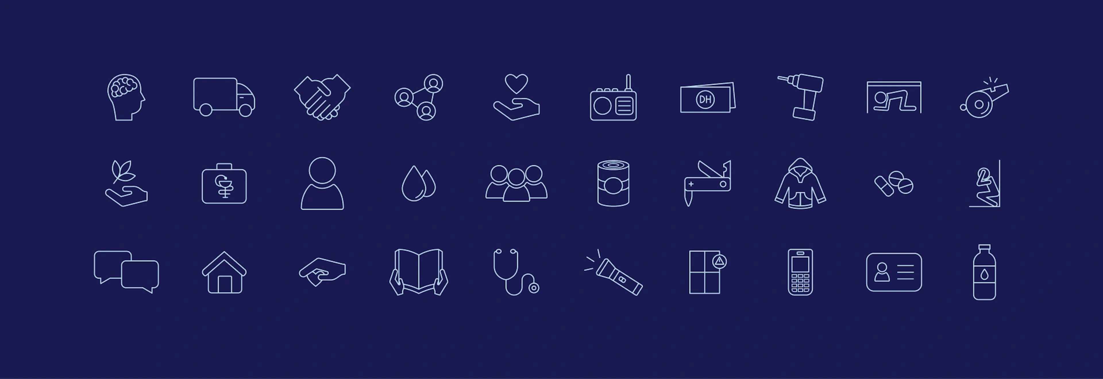 Mockup iconographie Médecins du Monde