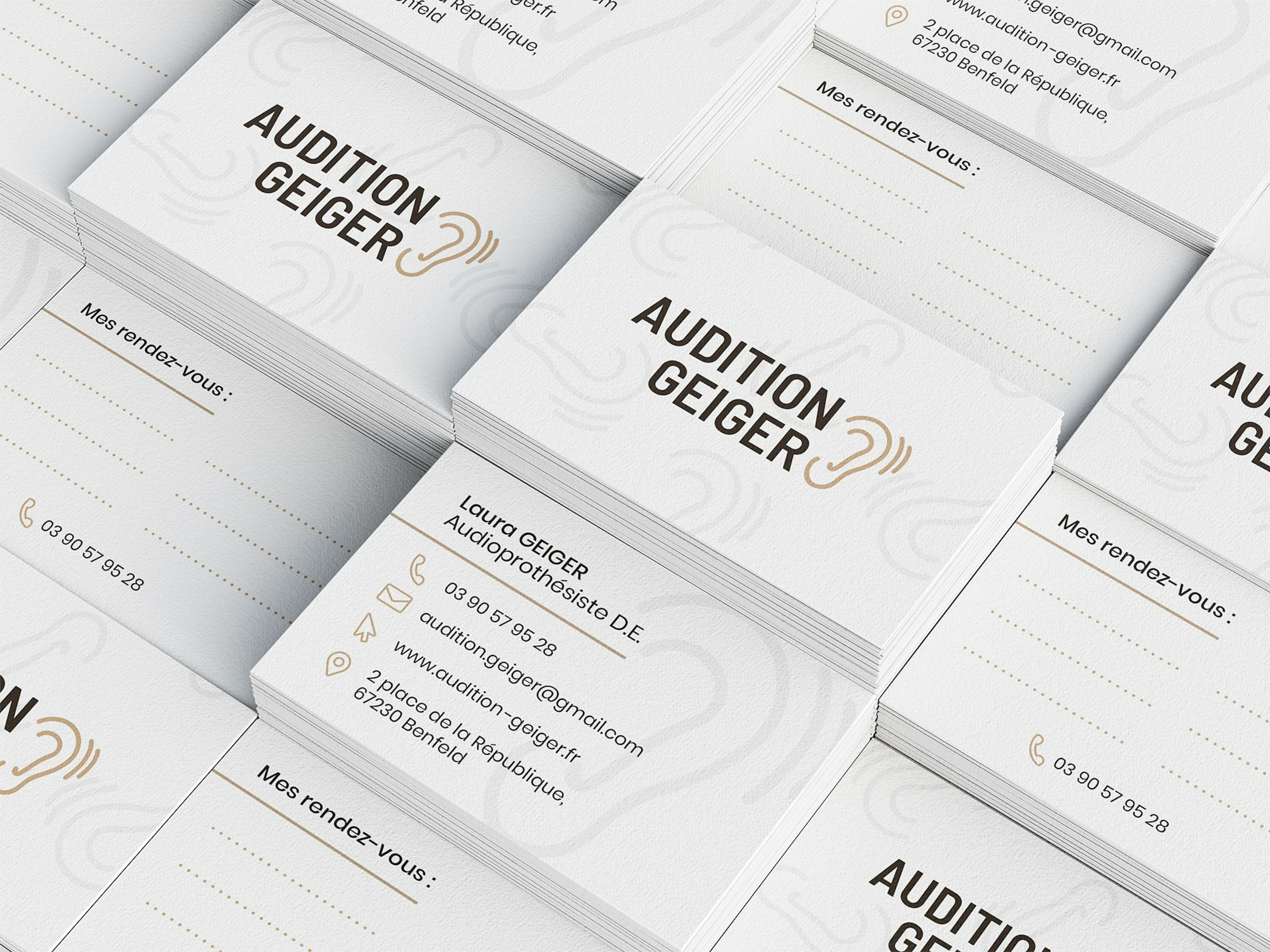 Mockup carte de visite Audition Geiger